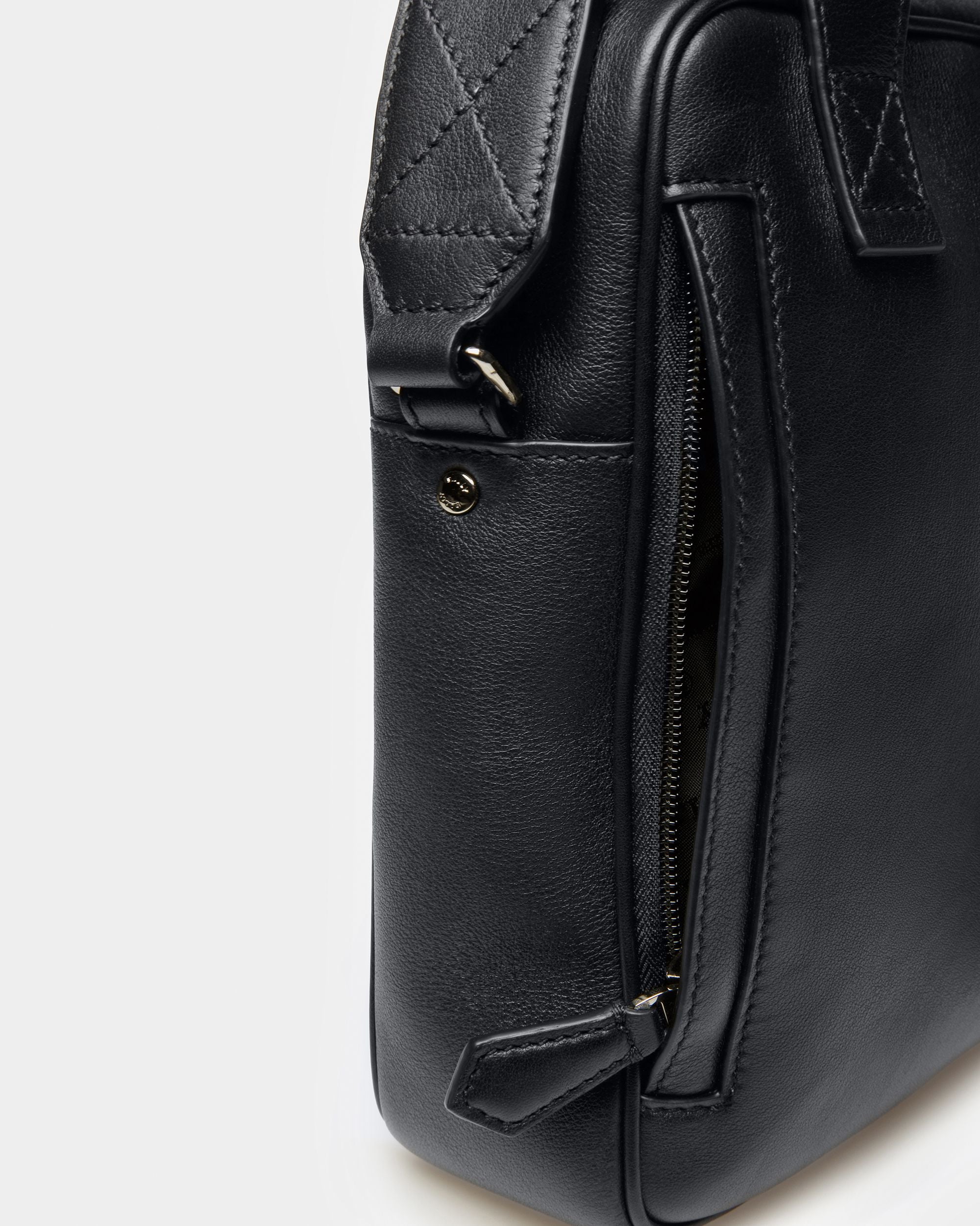 Holmis Sac À Bandoulière En Cuir Bleu Nuit Et Bleu Clair - Homme - Bally - 07