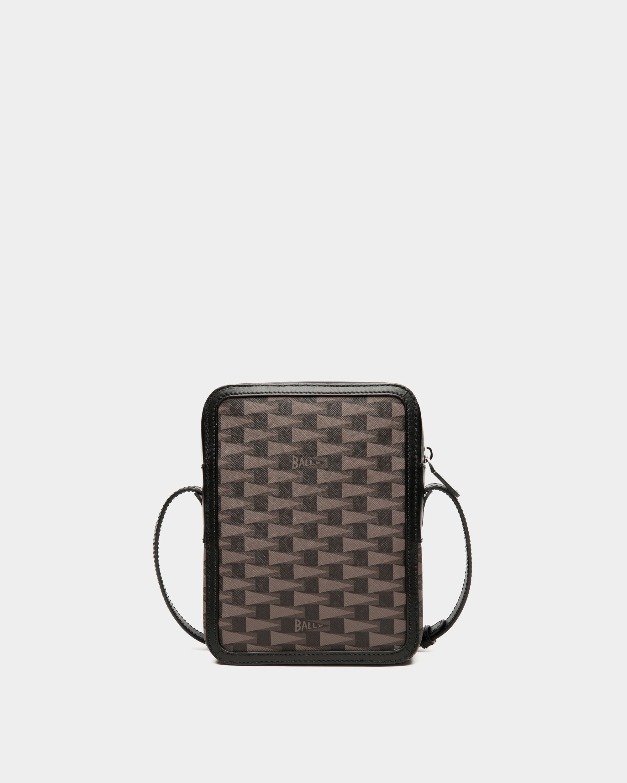 Pennant Crossbody Bag in Black Pennant Motif - Men's - Bally - 02