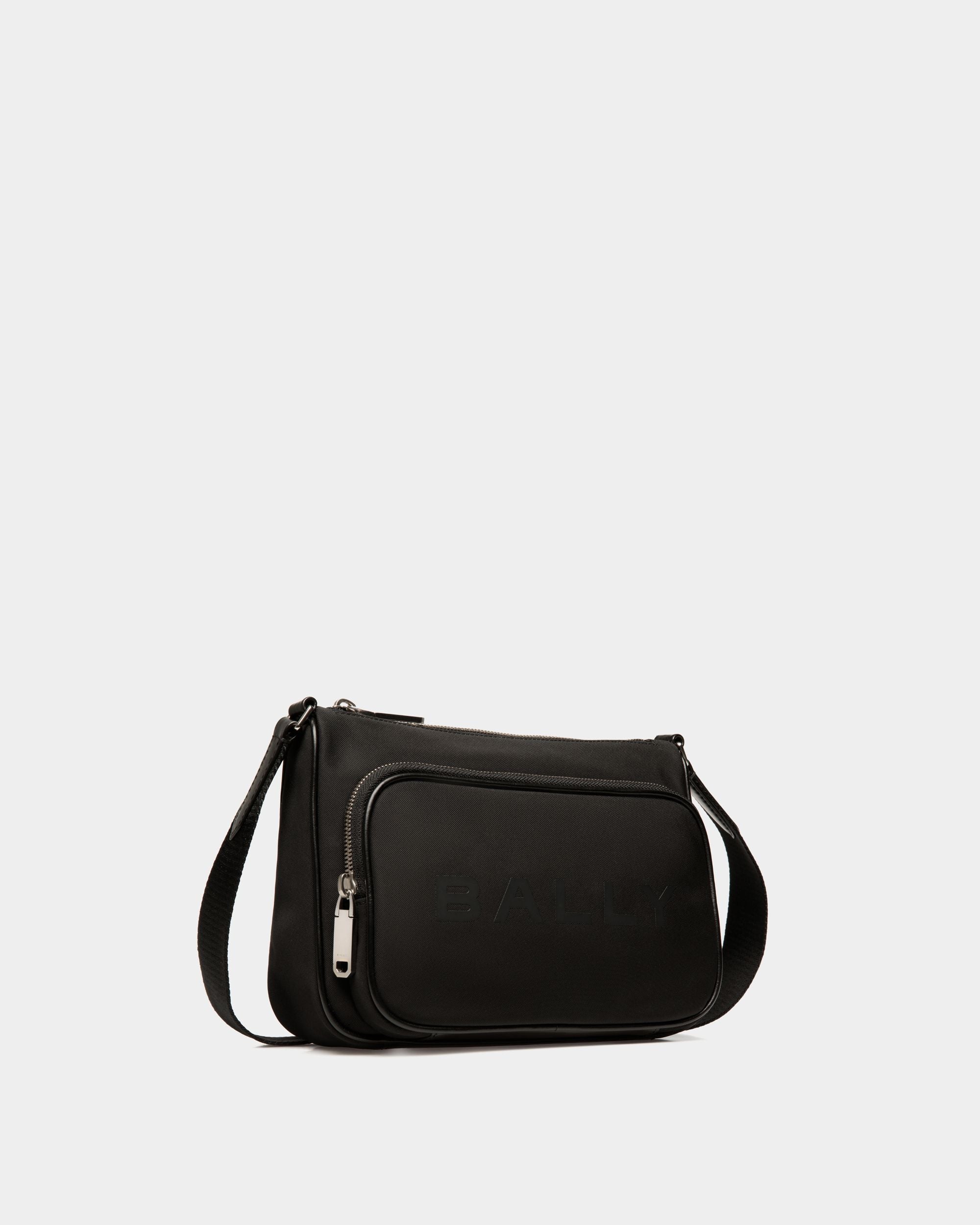 Sac À Bandoulière Bar En Nylon Et Cuir Noirs - Homme - Bally - 03