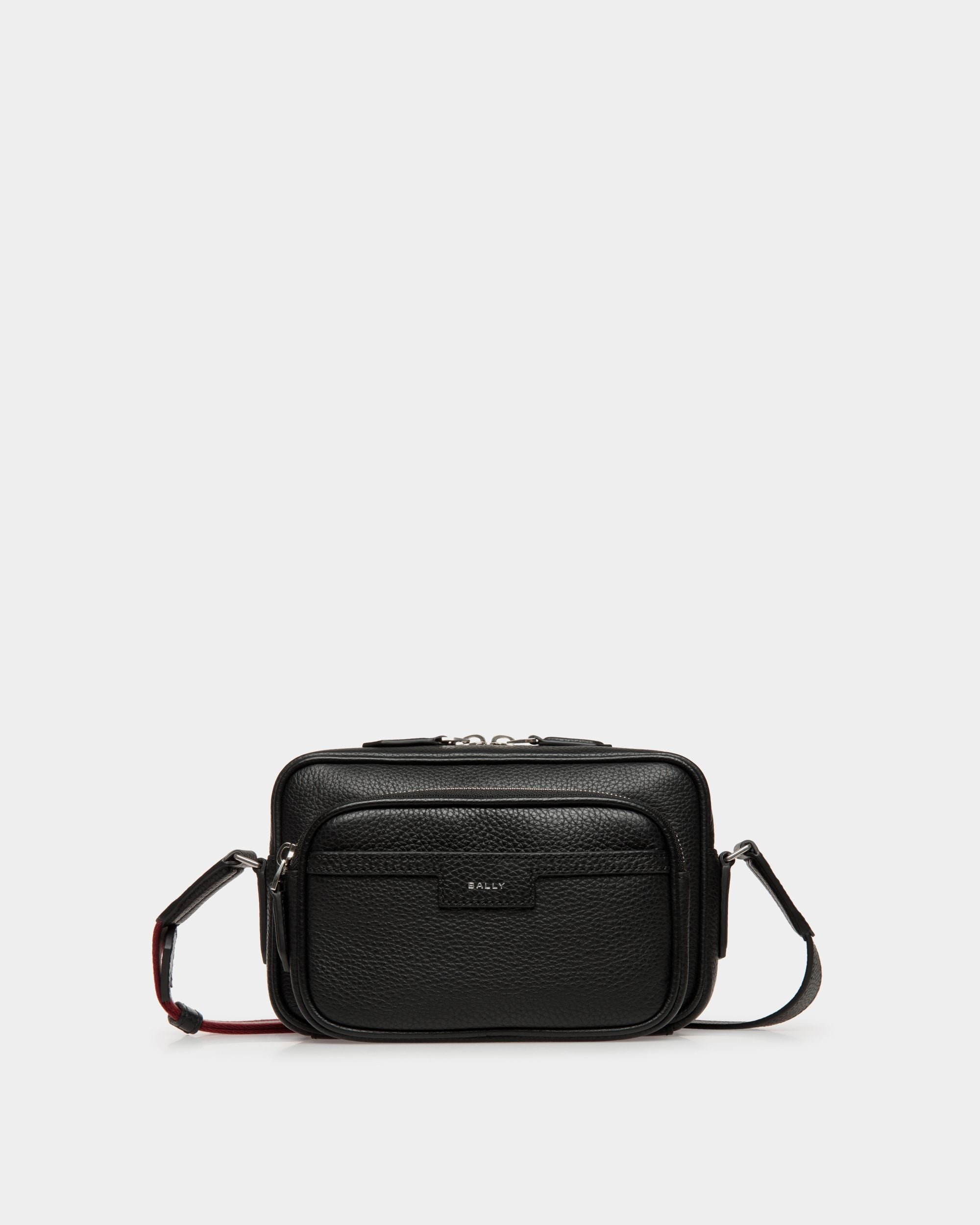 Sac À Bandoulière Code En Cuir Grainé Noir - Homme - Bally - 01