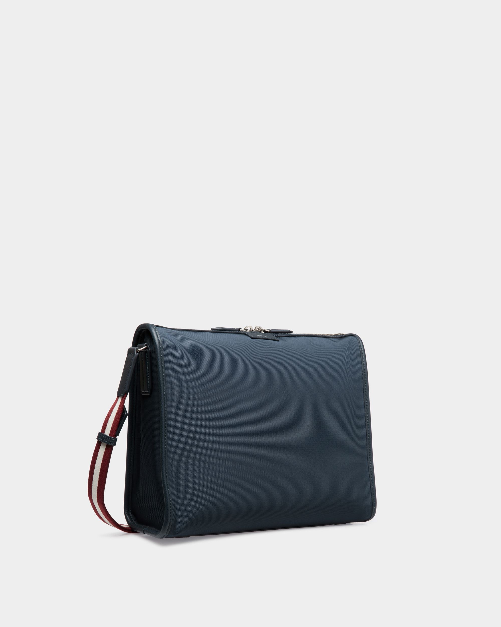 Sac À Bandoulière Code En Nylon Navy Blue - Homme - Bally - 03
