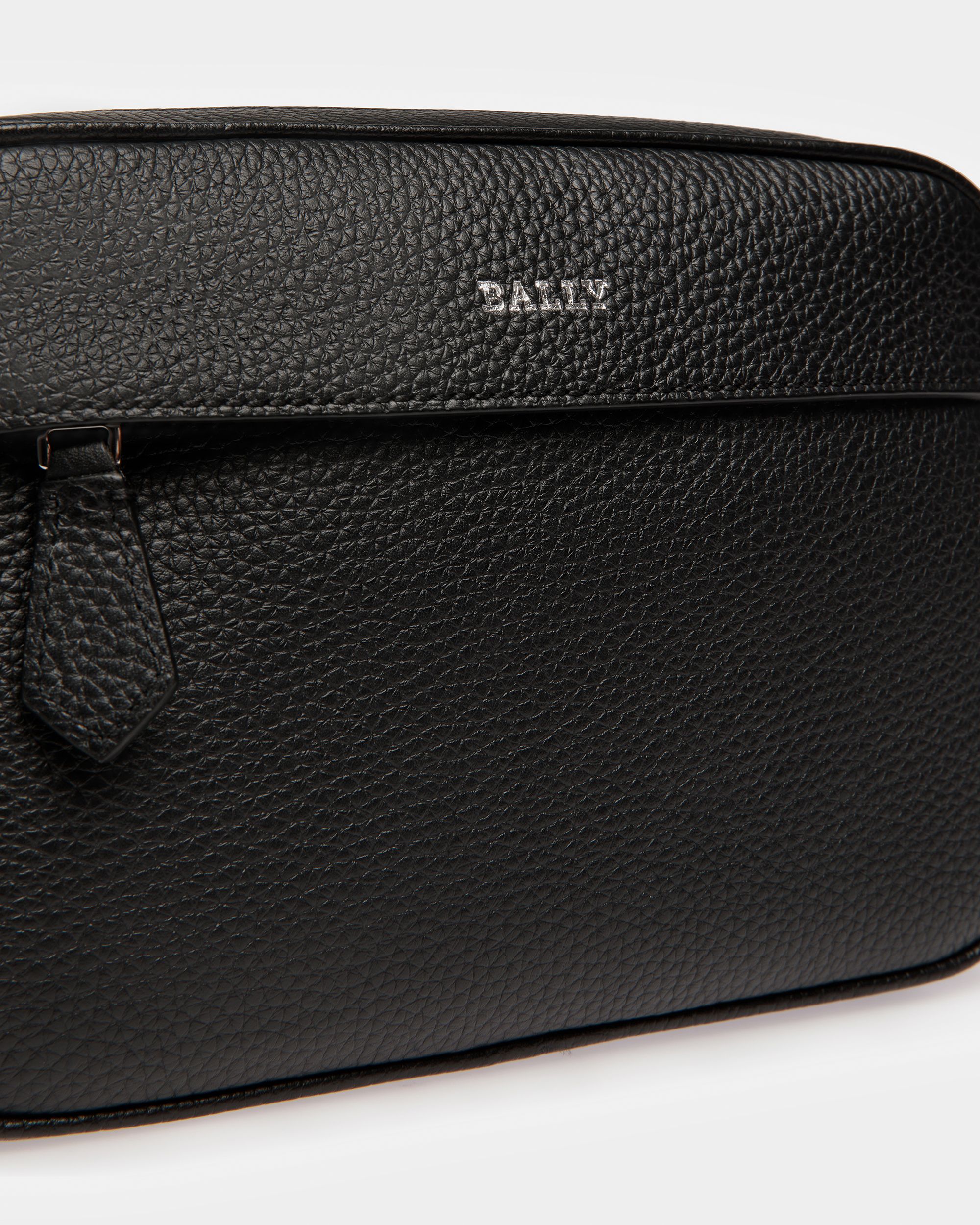 Hal Sac À Bandoulière En Cuir Noir Et Palladium - Homme - Bally - 03