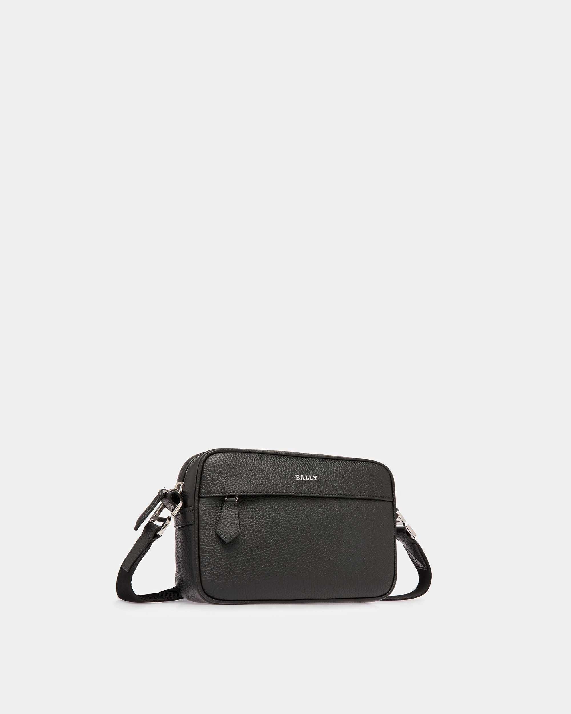 Hal Sac À Bandoulière En Cuir Noir Et Palladium - Homme - Bally - 05