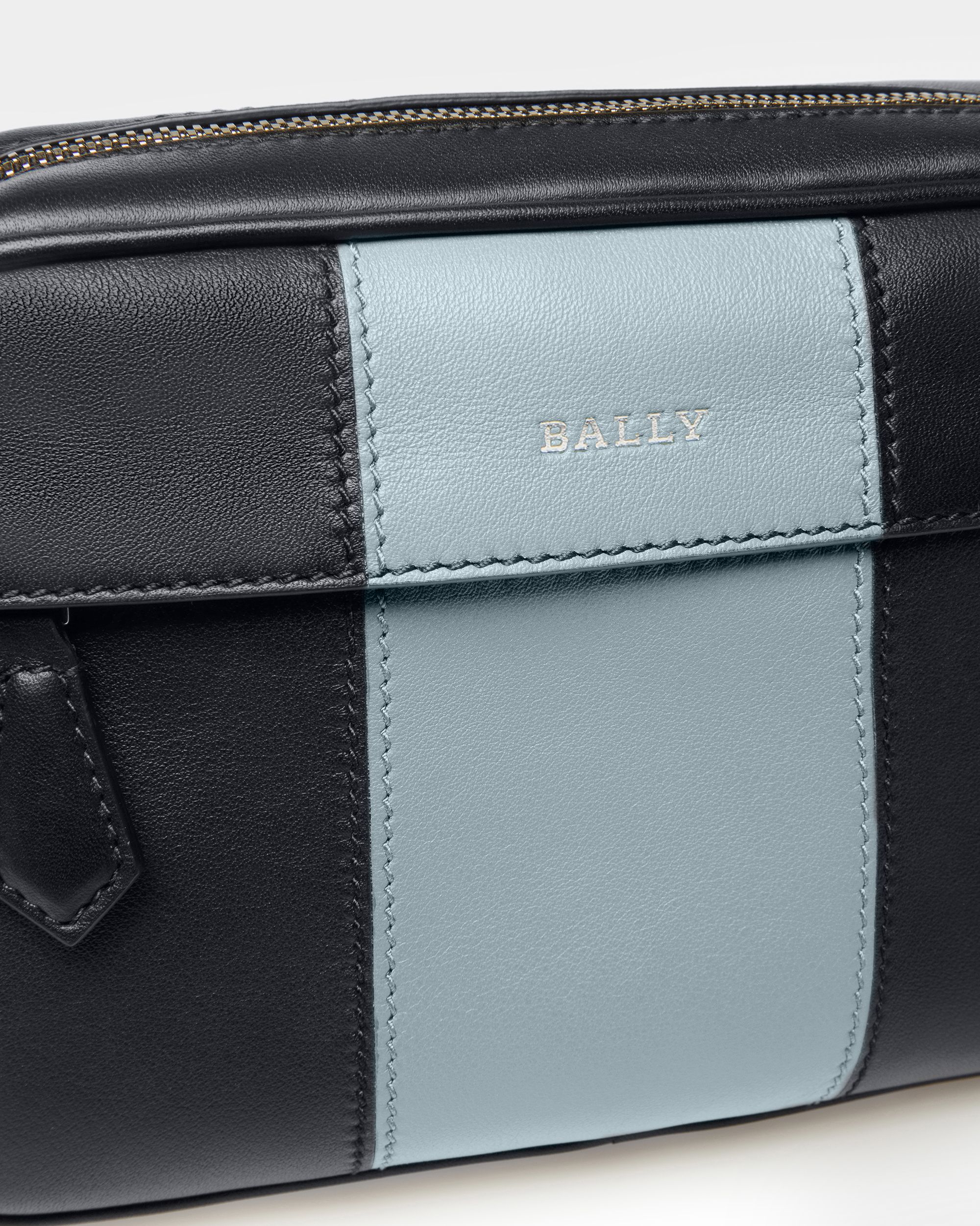 Hal Umhängetasche Aus Leder In Mitternachtsblau Und Hellblau - Herren - Bally - 05