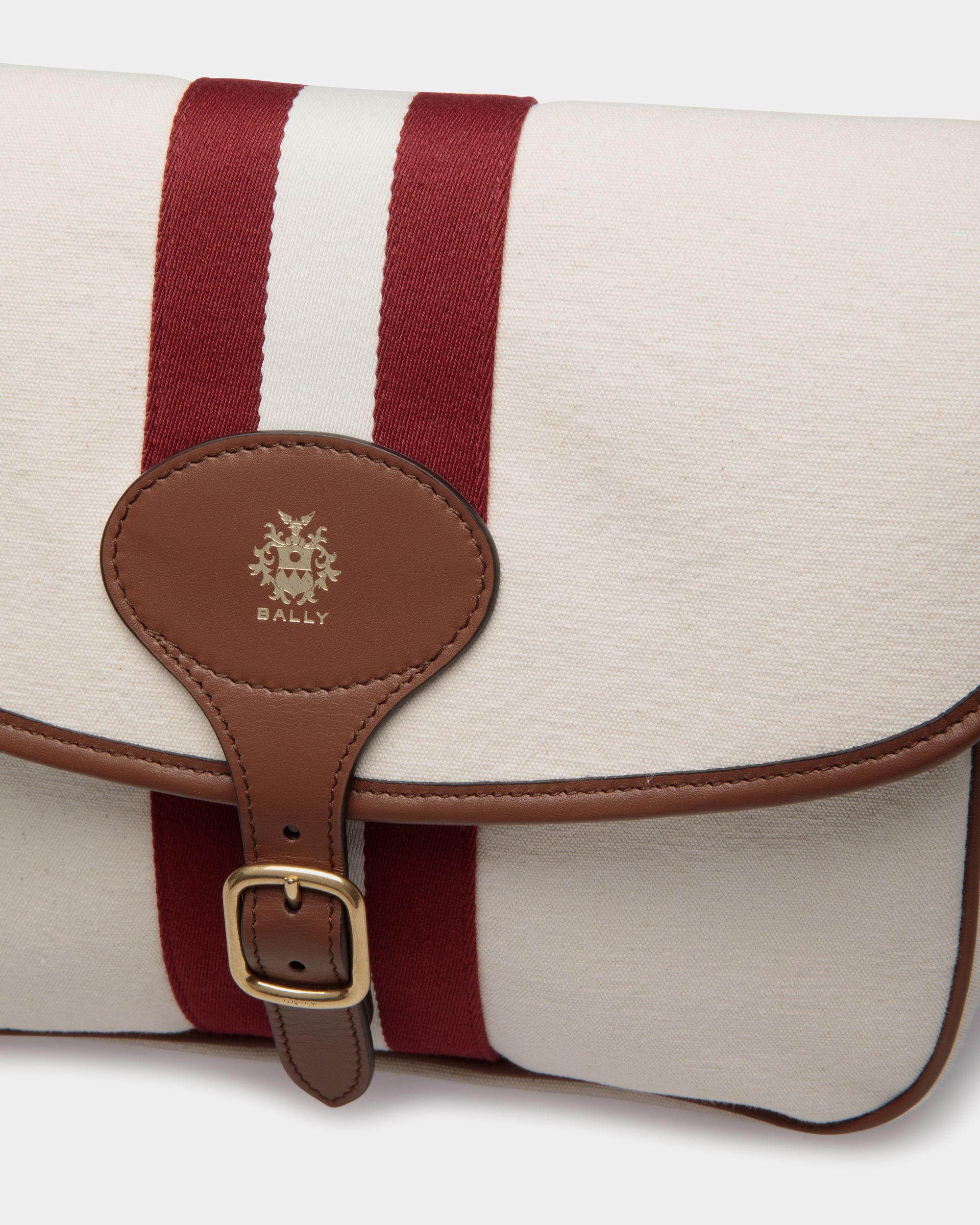 Beckett Shoulder Bag In Brown Fabric - Homme - Bally - 05