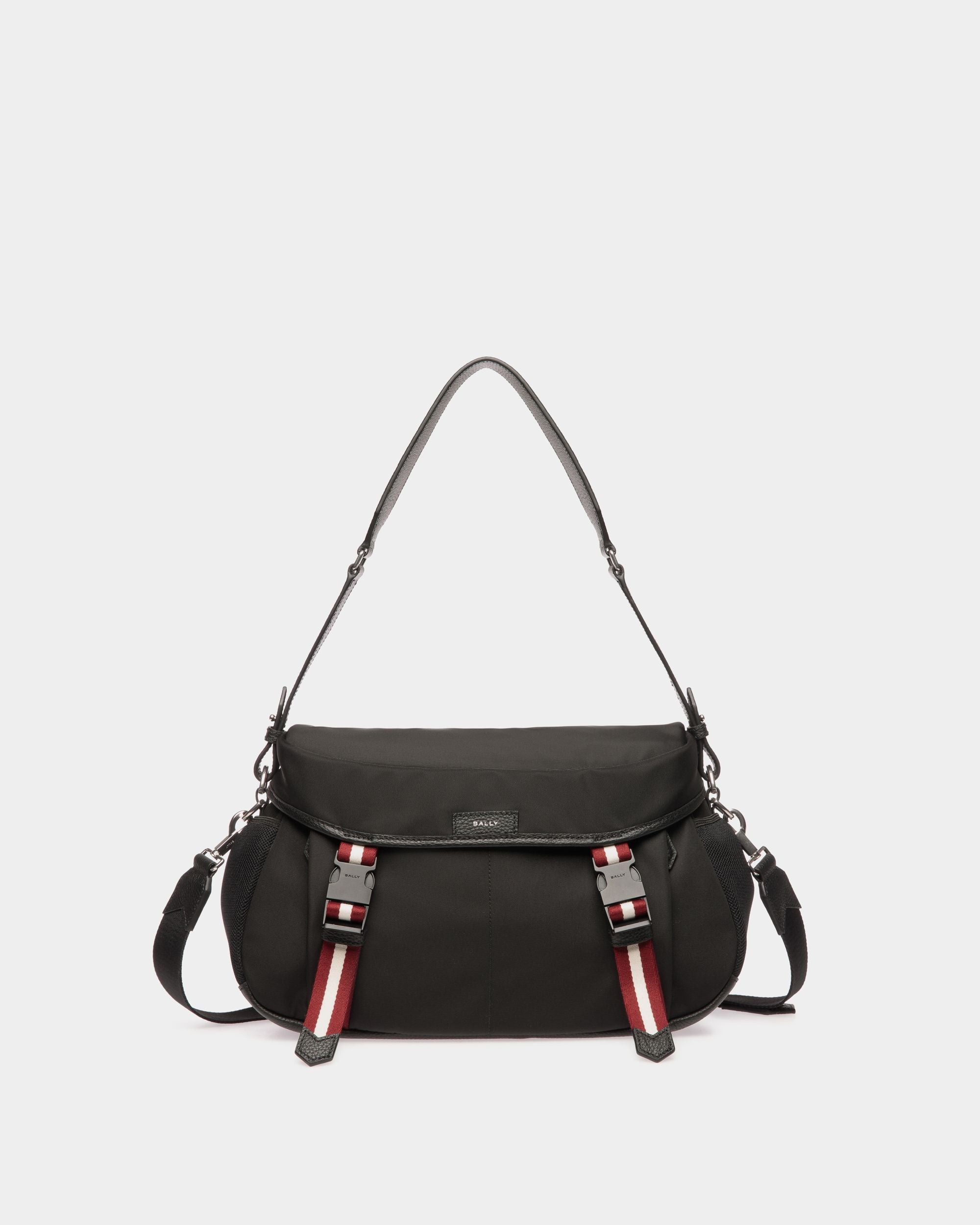 Code Crossbody Bag In Black Nylon - Men's - Bally - 01