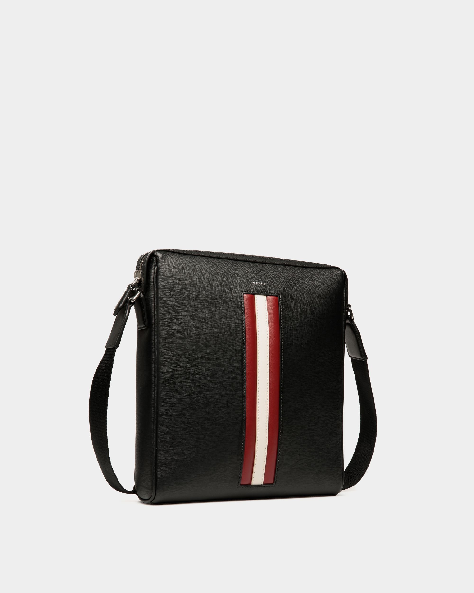 Sac À Bandoulière Mythos En Cuir Recyclé Noir - Homme - Bally - 03