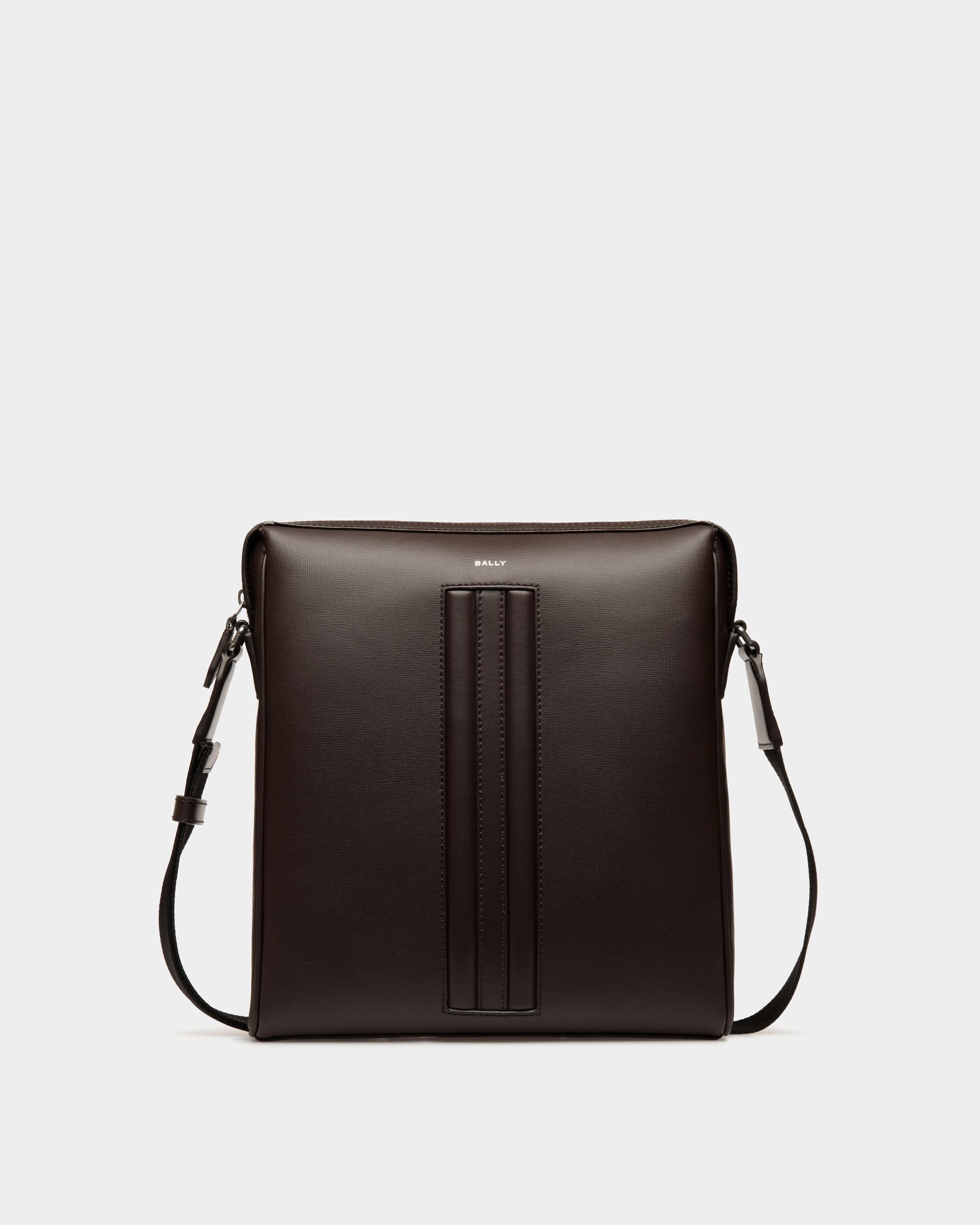 Sac À Bandoulière Mythos En Cuir Recyclé Ebano - Homme - Bally - 01