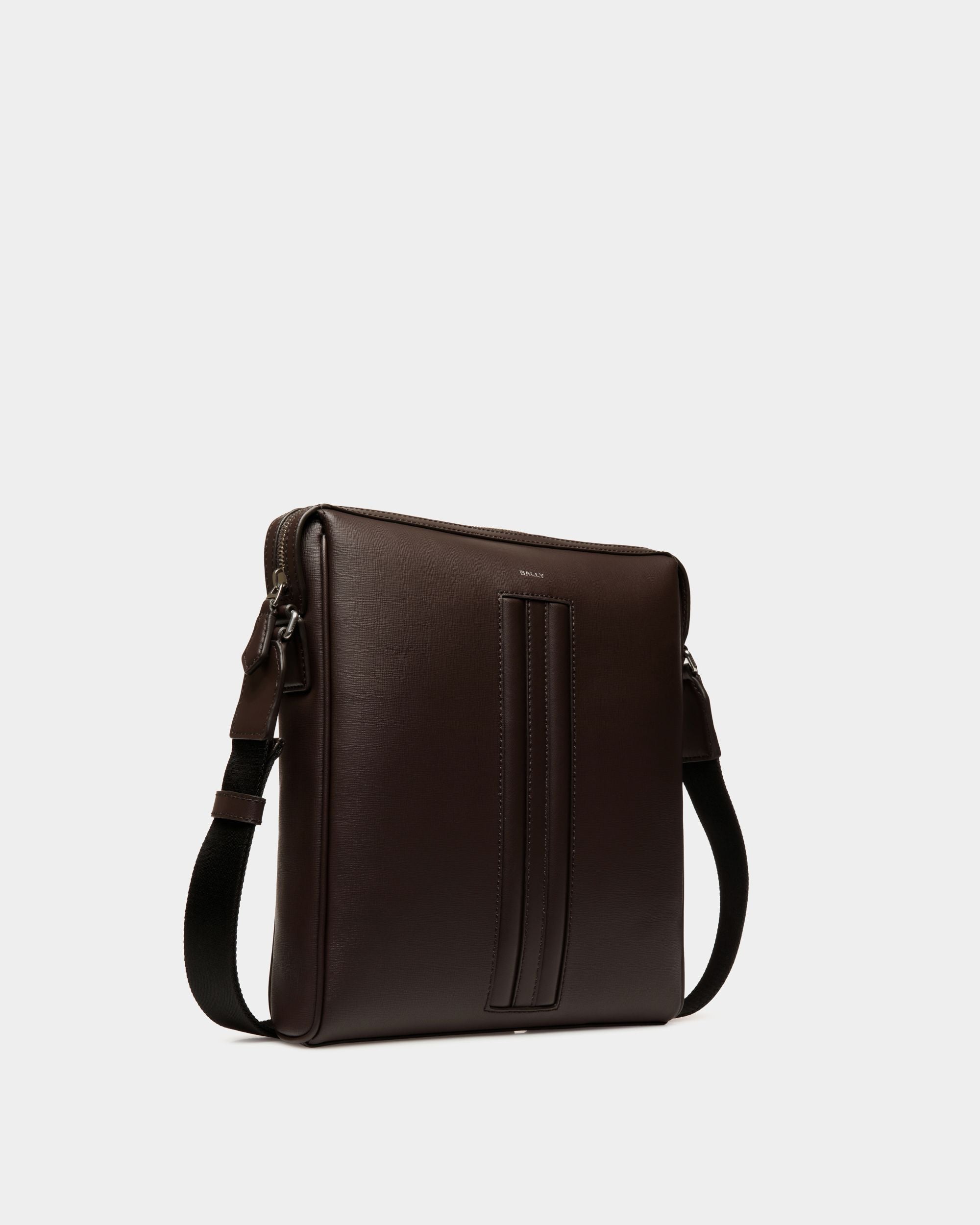Bandolera Mythos De Piel Reciclada Ébano - Hombre - Bally - 03
