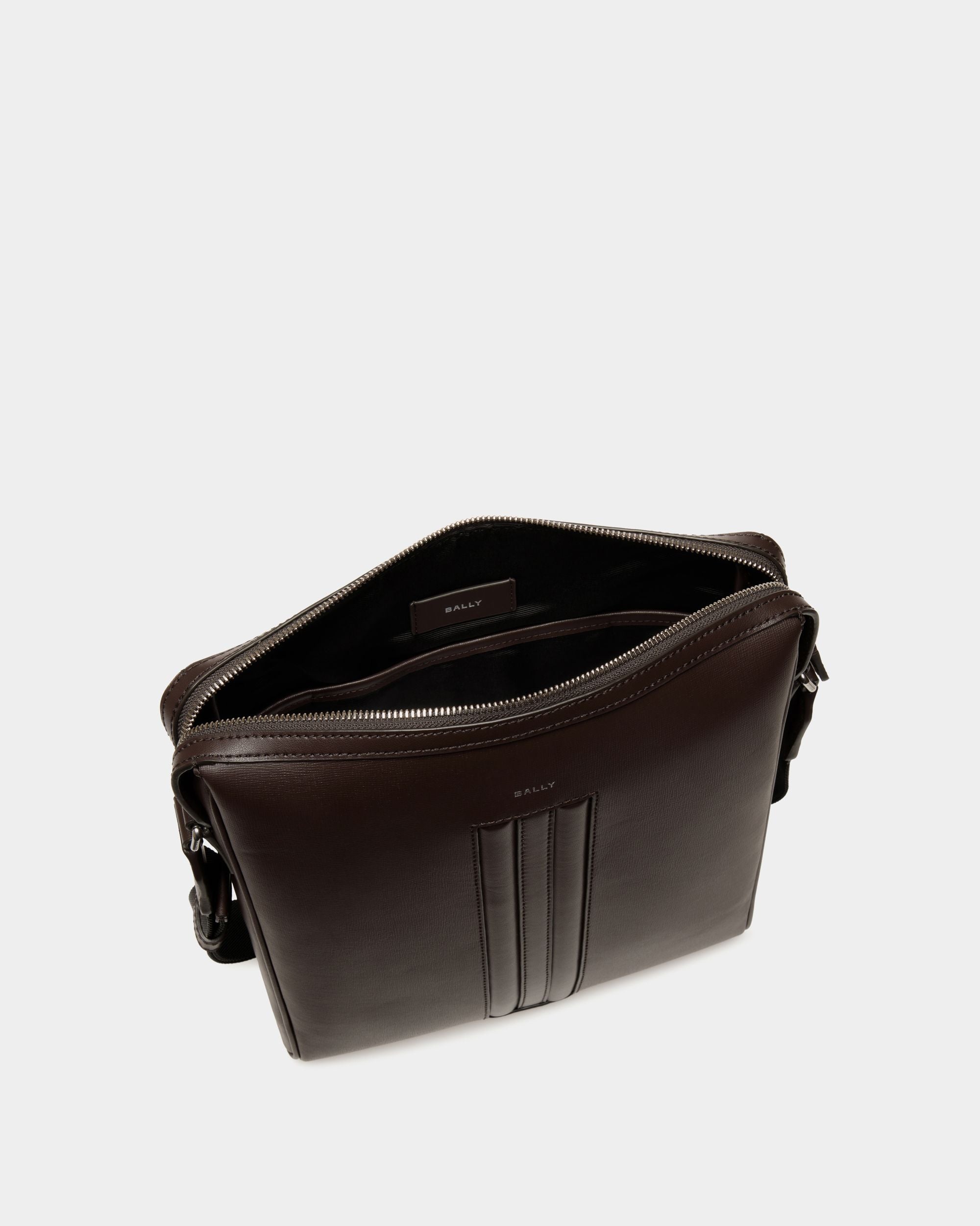 Sac À Bandoulière Mythos En Cuir Recyclé Ebano - Homme - Bally - 04
