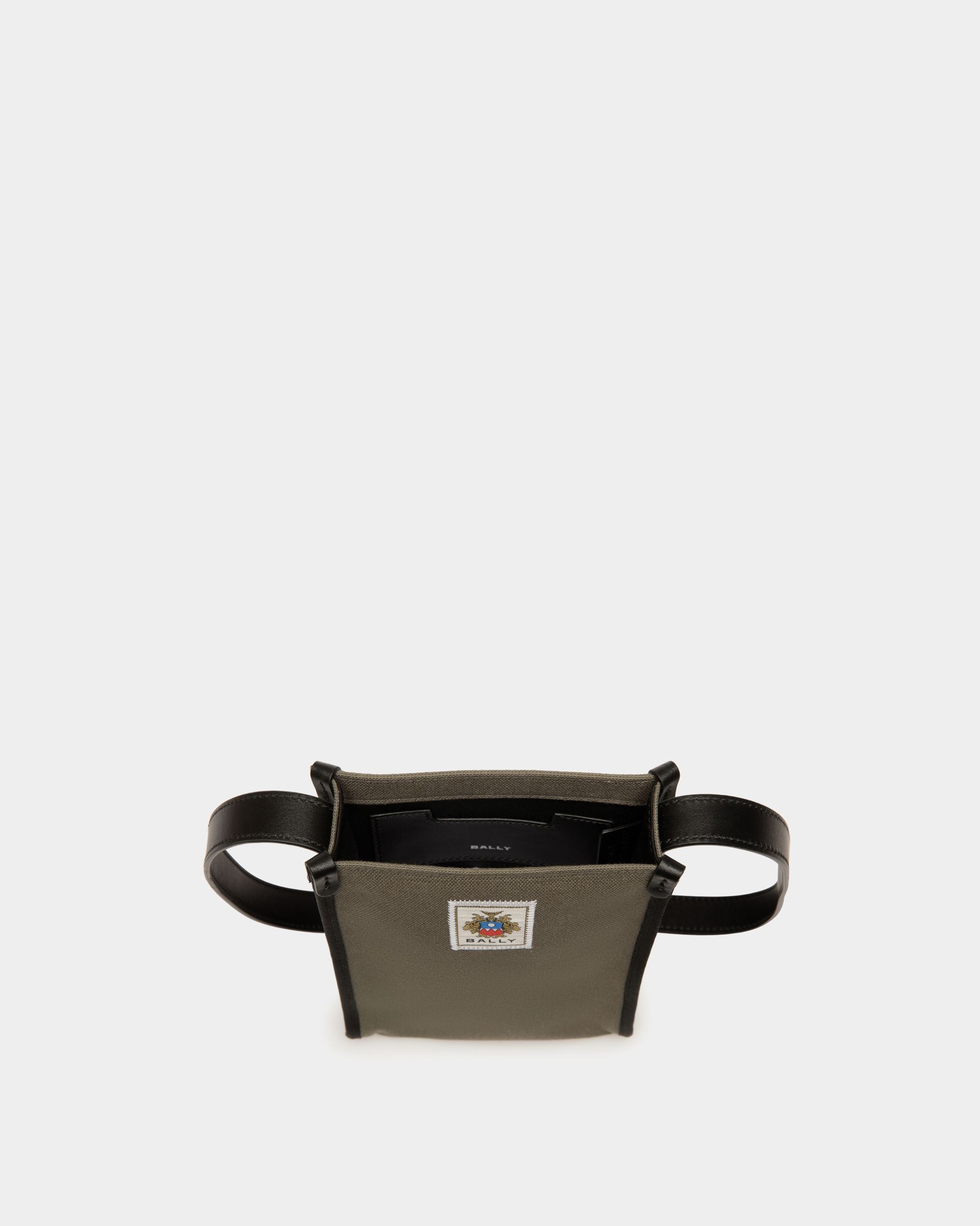 Sac À Bandoulière Easy Bally En Toile De Coton Military Green - Homme - Bally - 04