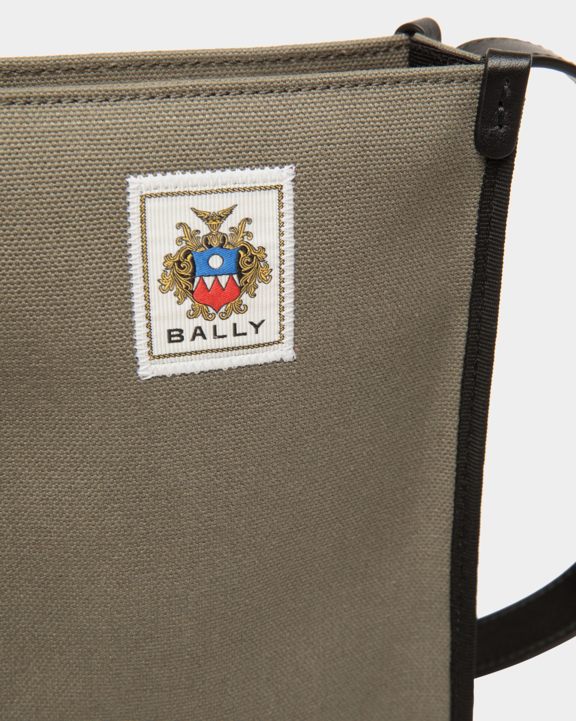 Sac À Bandoulière Easy Bally En Toile De Coton Military Green - Homme - Bally - 05