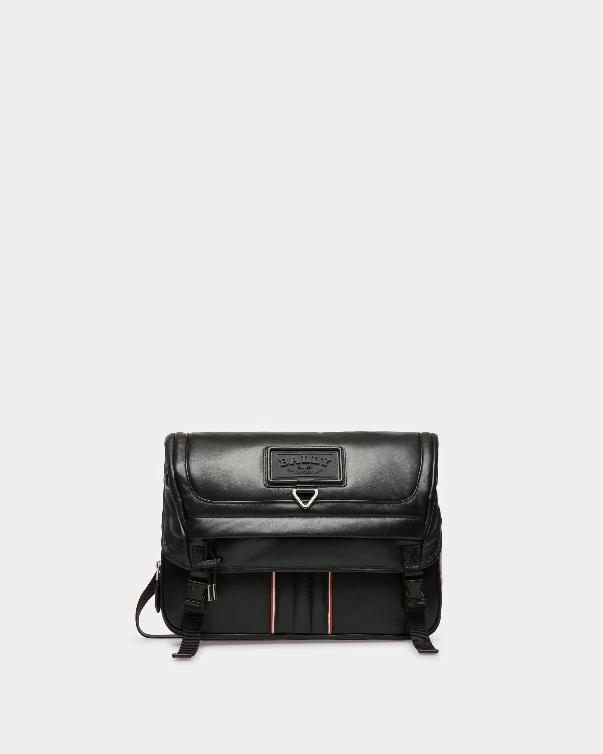 Adil Sac Messager En Cuir Noir - Homme - Bally - 01