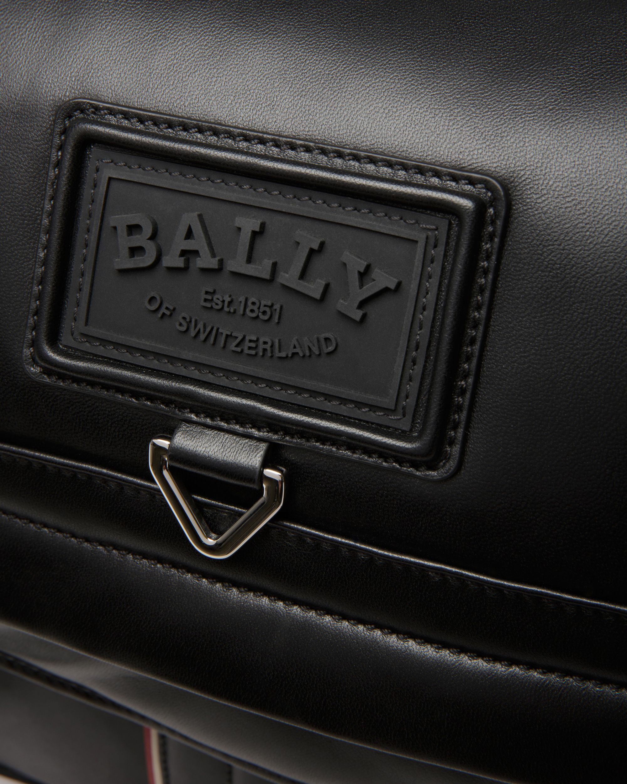 Adil Sac Messager En Cuir Noir - Homme - Bally - 05
