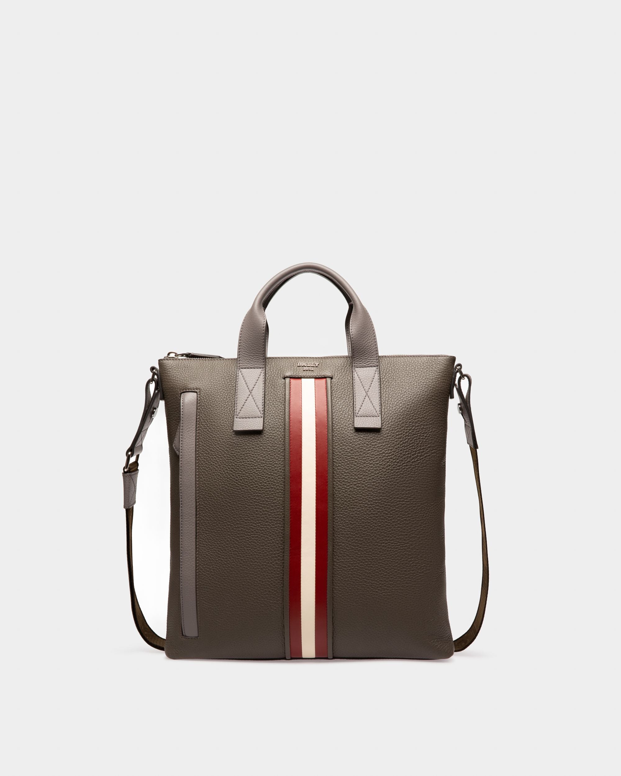 Higgins Cabas En Cuir Vert Militaire - Homme - Bally - 01