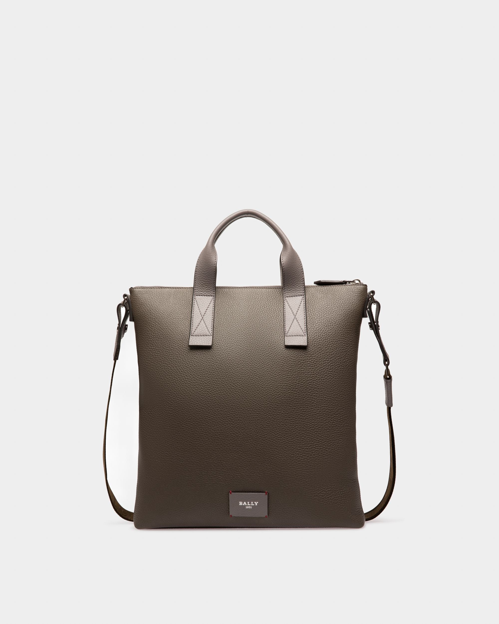 Higgins Cabas En Cuir Vert Militaire - Homme - Bally - 02