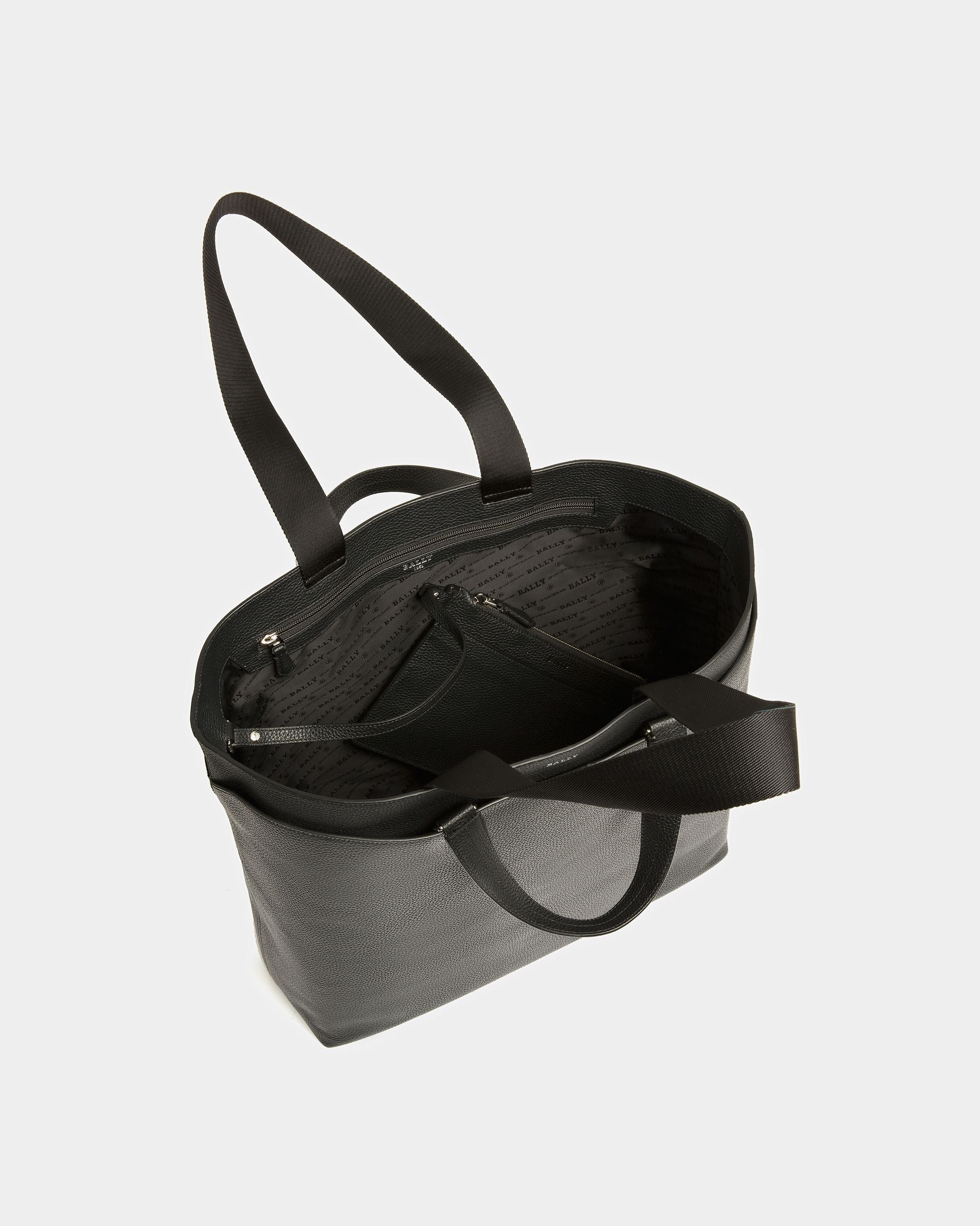 Havid Leder-Tragetasche In Schwarz Und Palladium - Herren - Bally - 02