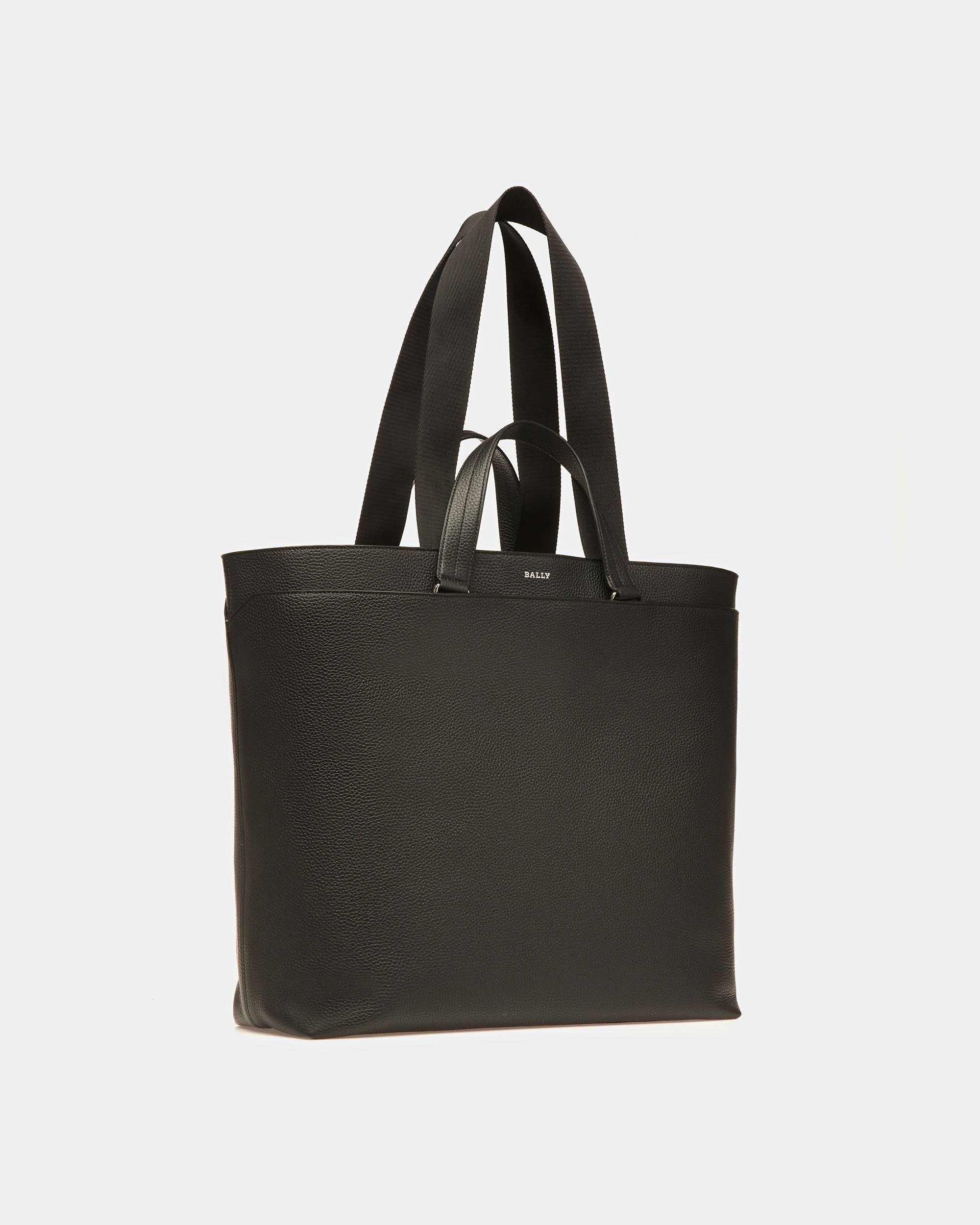 Havid Leder-Tragetasche In Schwarz Und Palladium - Herren - Bally - 04