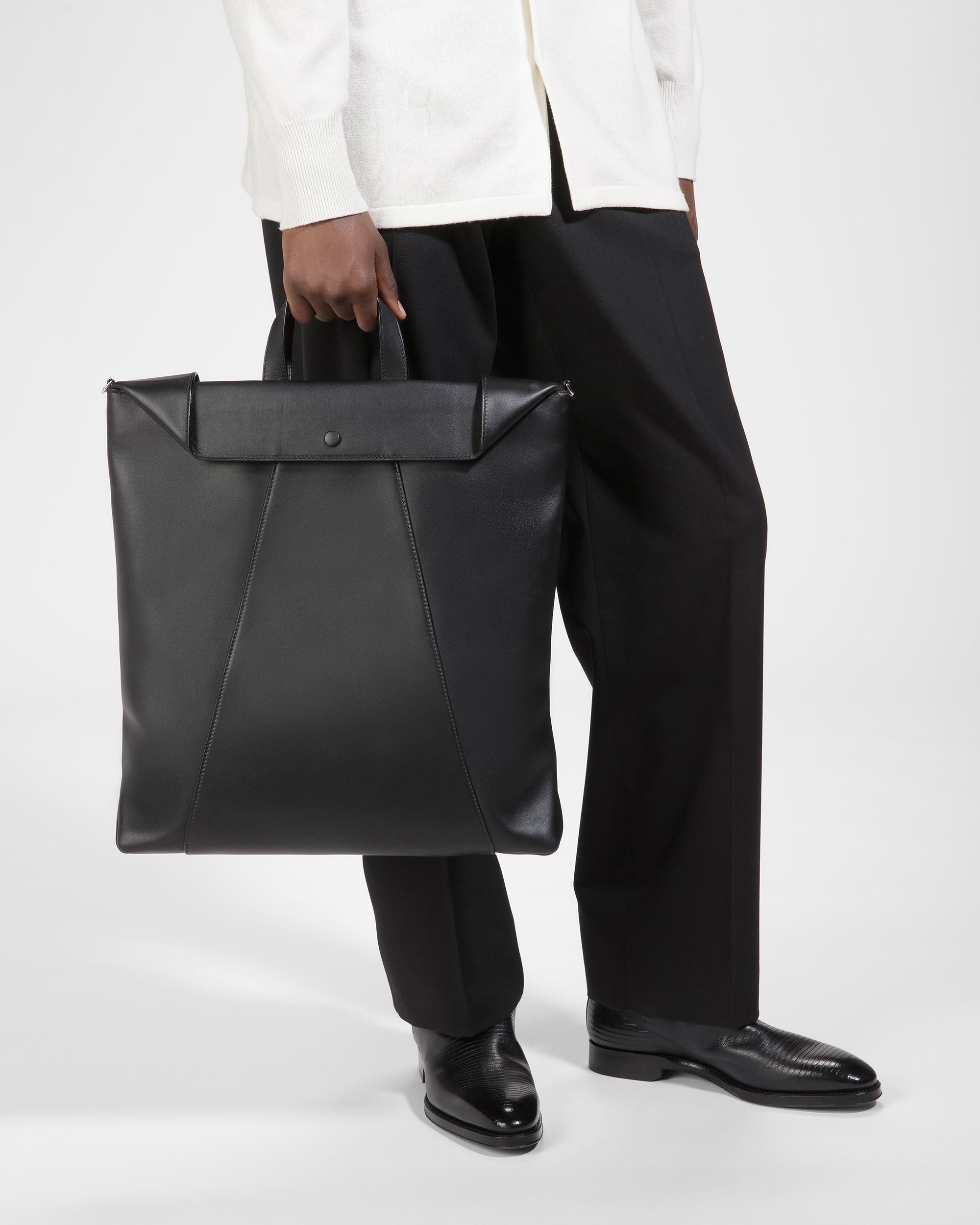 Ashy Tragetasche Aus Leder In Schwarz - Herren - Bally - 02