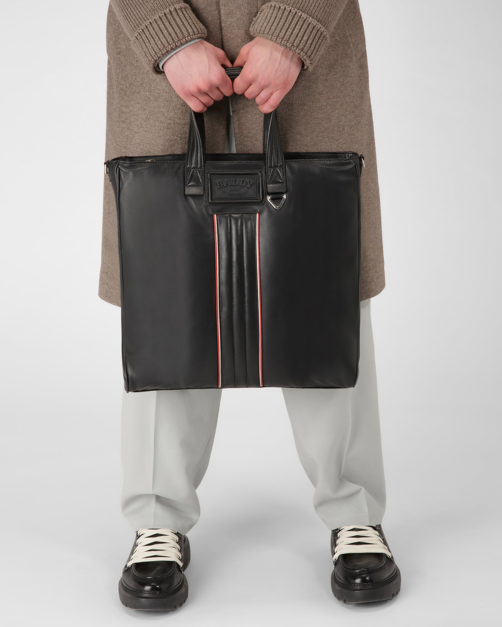 Arienn Cabas En Cuir Noir - Homme - Bally - 03