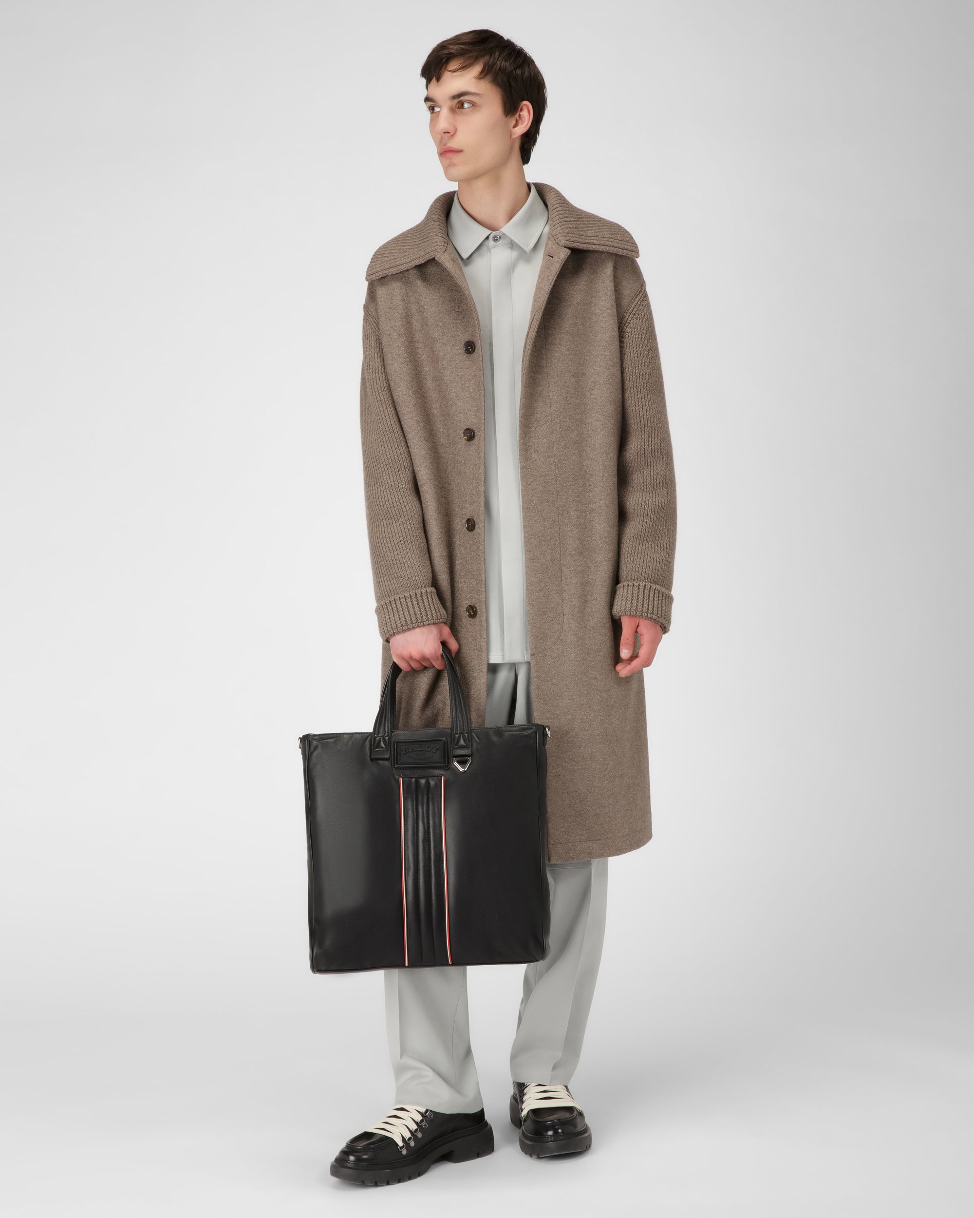 Arienn Cabas En Cuir Noir - Homme - Bally - 06