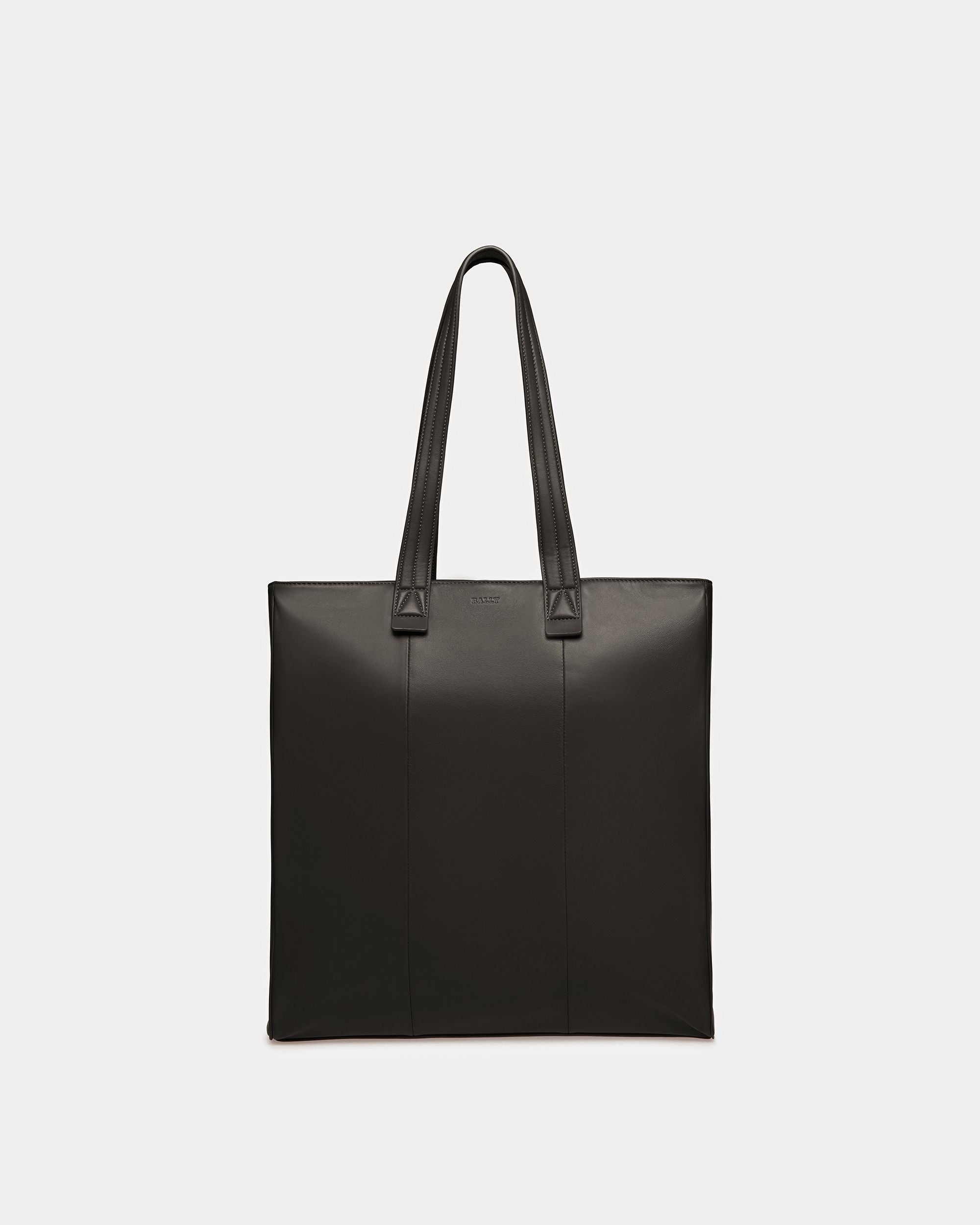 Arienn Leather Tote In Black - Men's - Bally - 01