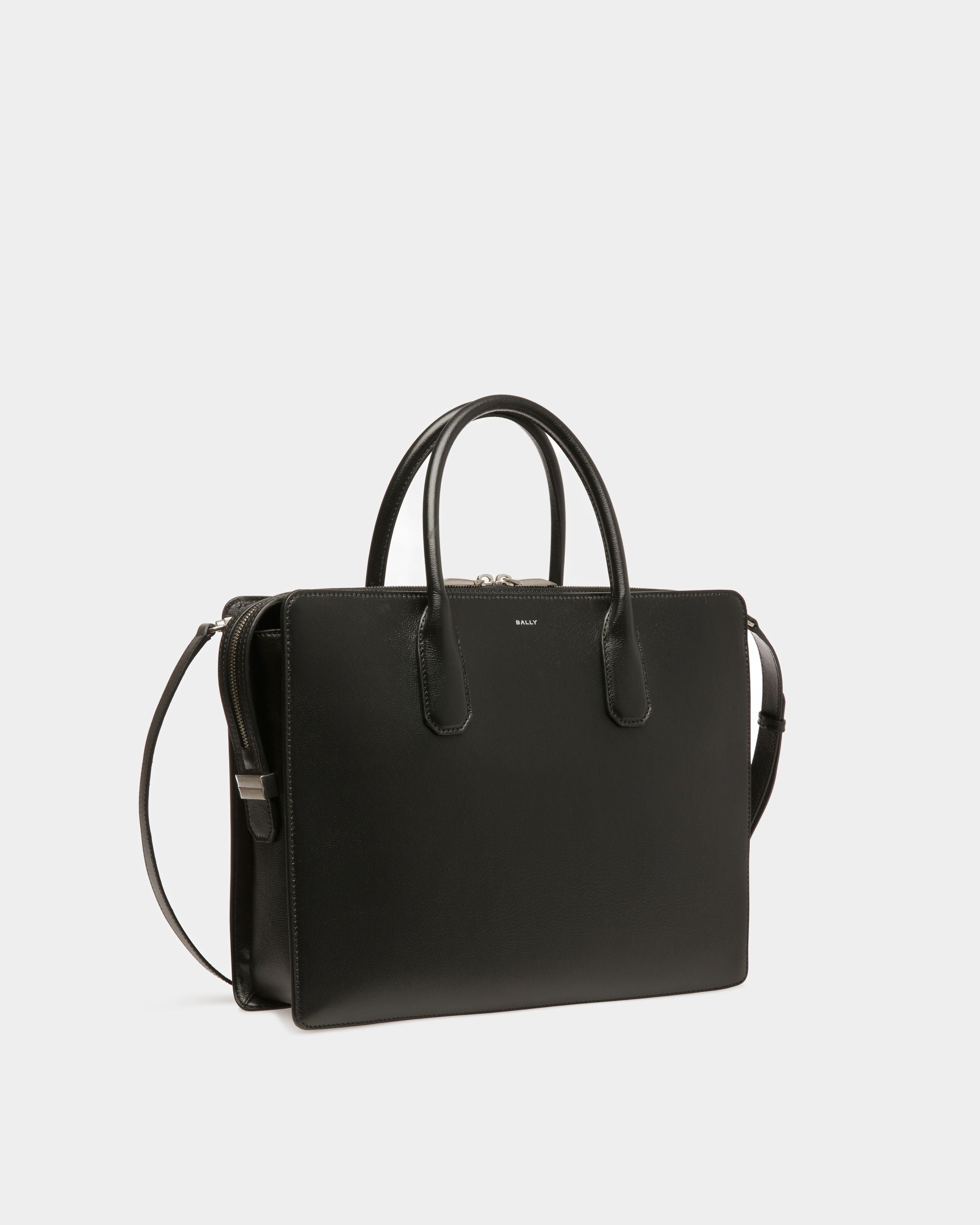 Sac Cabas En Cuir Noir - Homme - Bally - 03