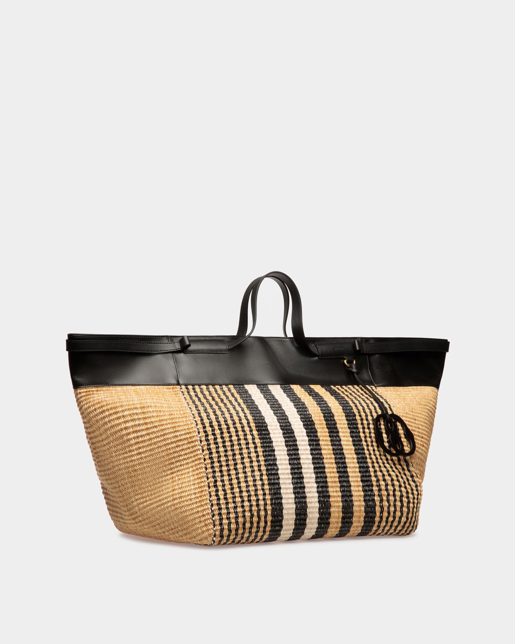 Cabas Billboard En Tissu Naturel Et Noir - Homme - Bally - 03