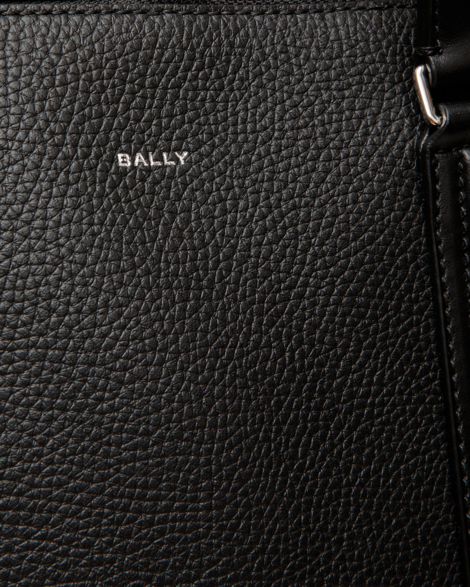 Sac Cabas Spin En Cuir Grainé Noir - Homme - Bally - 06