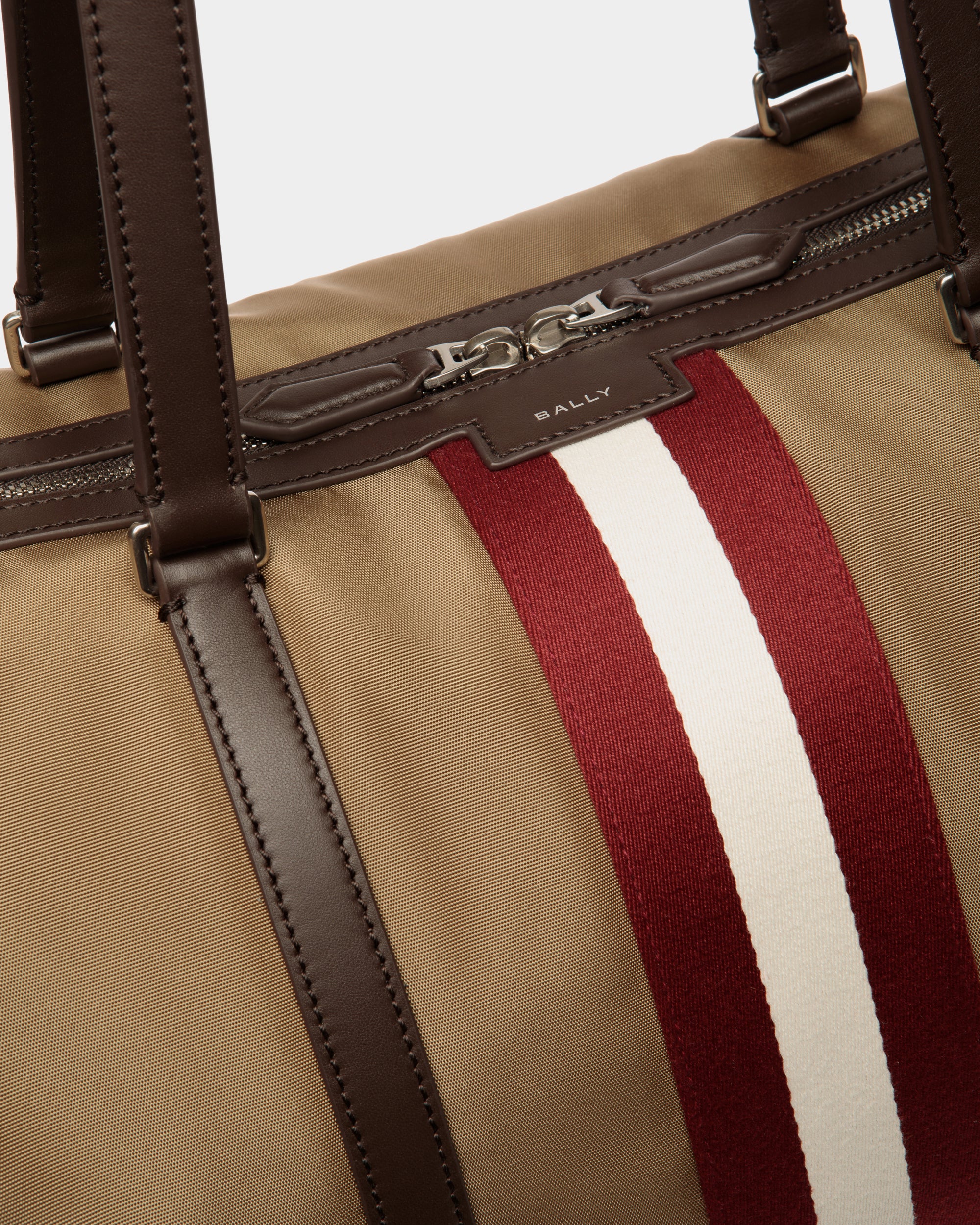 Code Weekender in Camel Nylon - Men's - Bally - 06