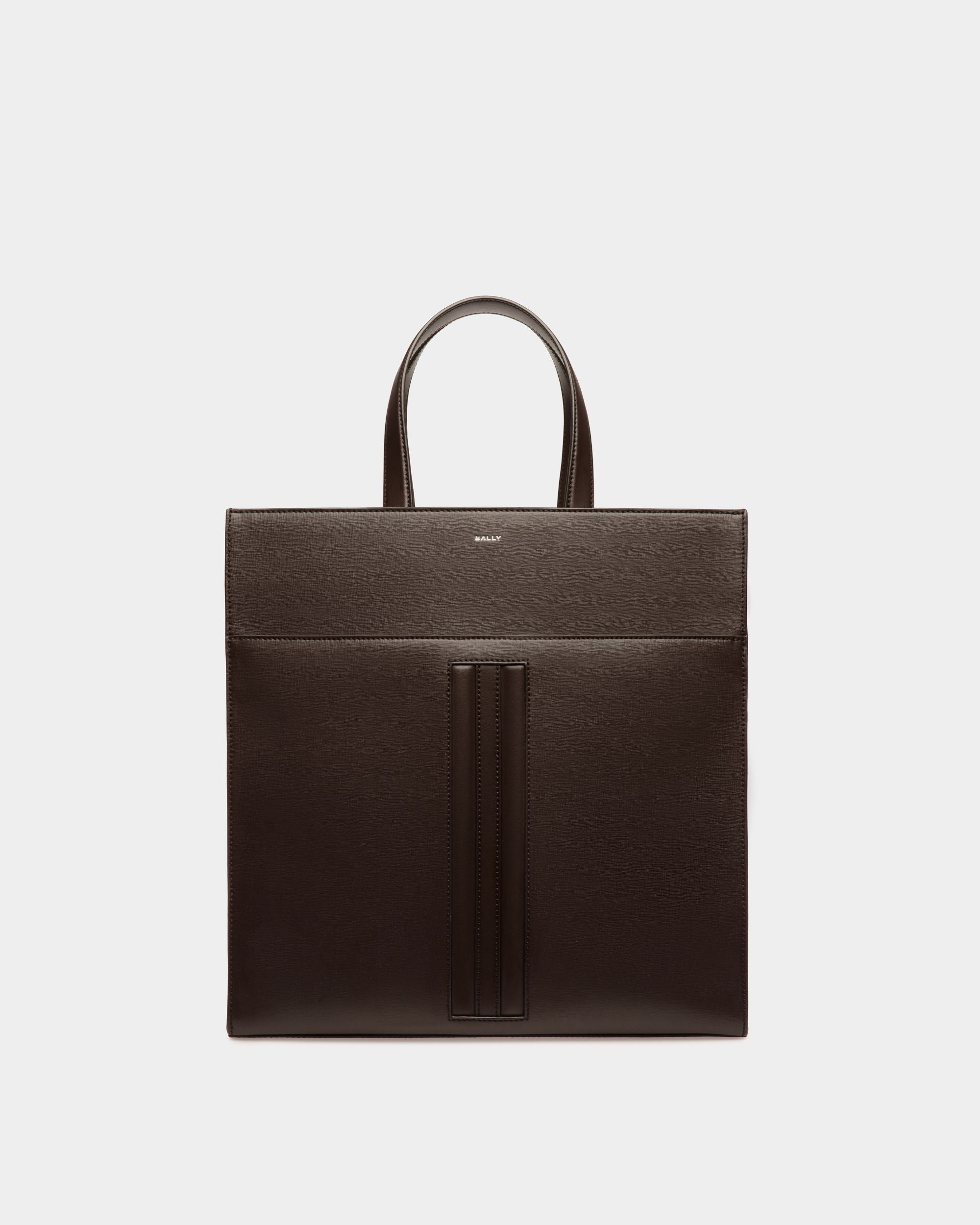 Bolso Tote Mythos De Piel Reciclada Ébano - Hombre - Bally - 01