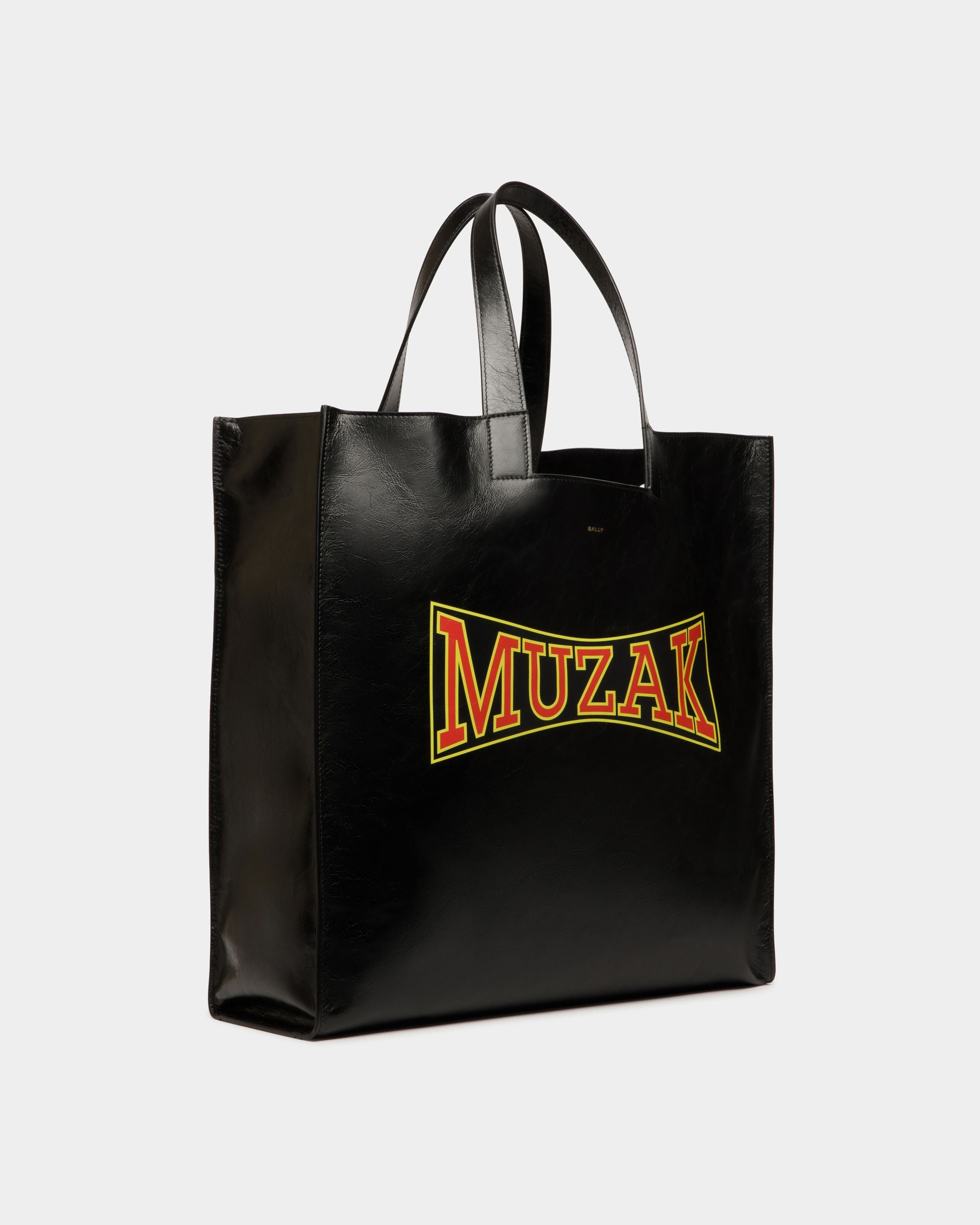 Bolso Tote DJ Leo Mas X Bally De Piel Negra Con Estampado Muzak - Hombre - Bally - 04