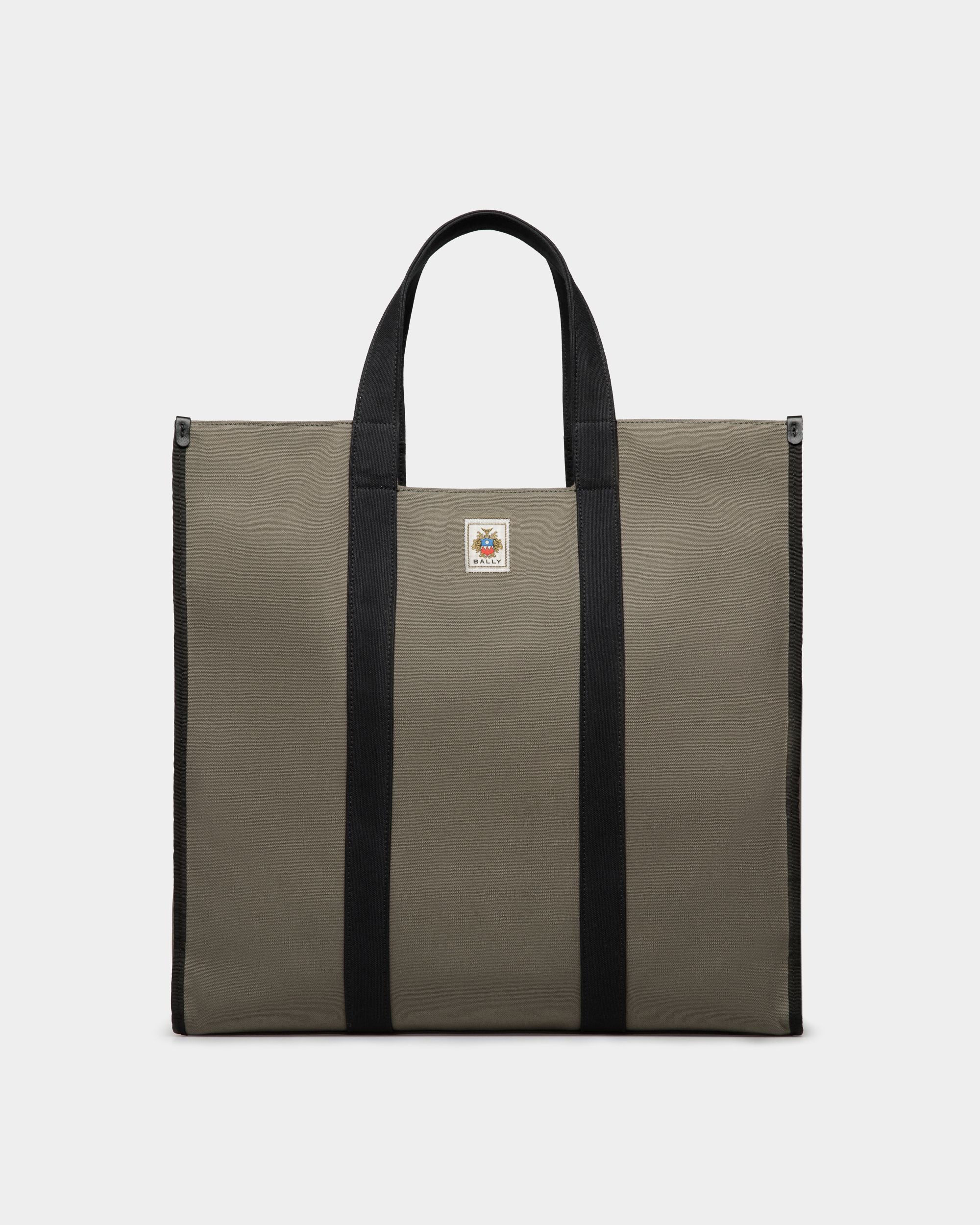 Bolso Tote Easy Bally De Lona De Algodón Military Green Para Hombre - Hombre - Bally - 01
