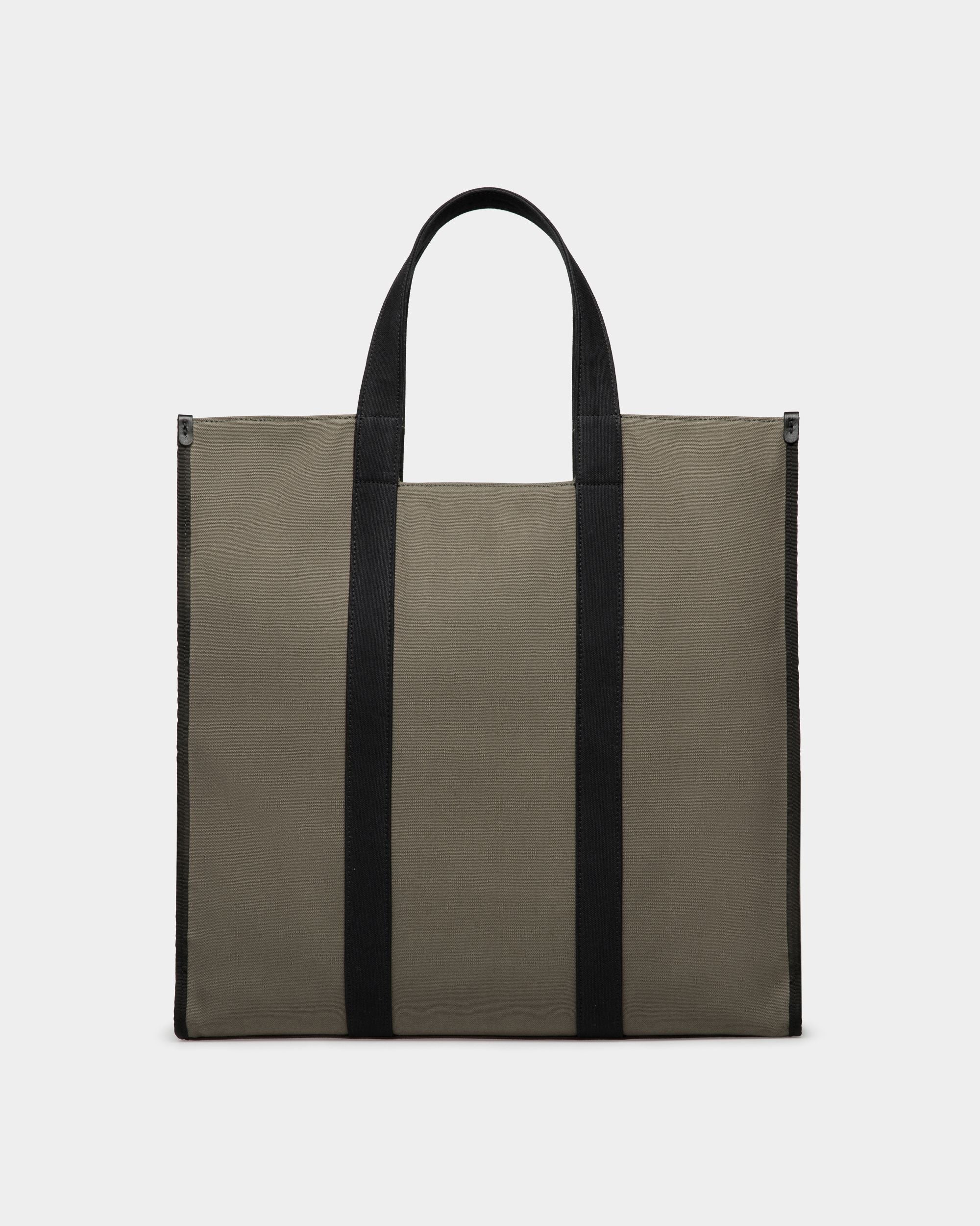 Bolso Tote Easy Bally De Lona De Algodón Military Green Para Hombre - Hombre - Bally - 03