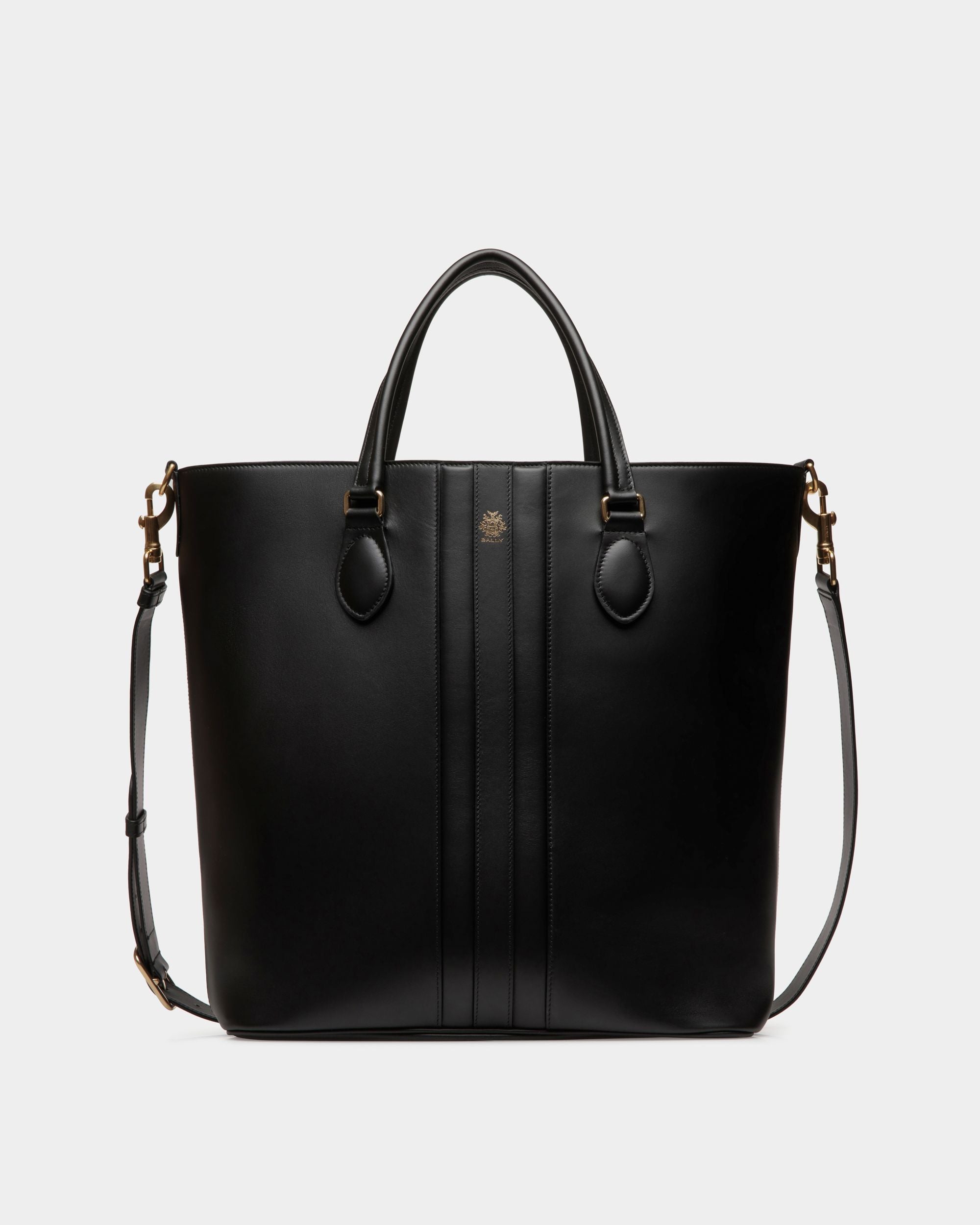 Beckett Tote In Black Leather - Hombre - Bally - 01