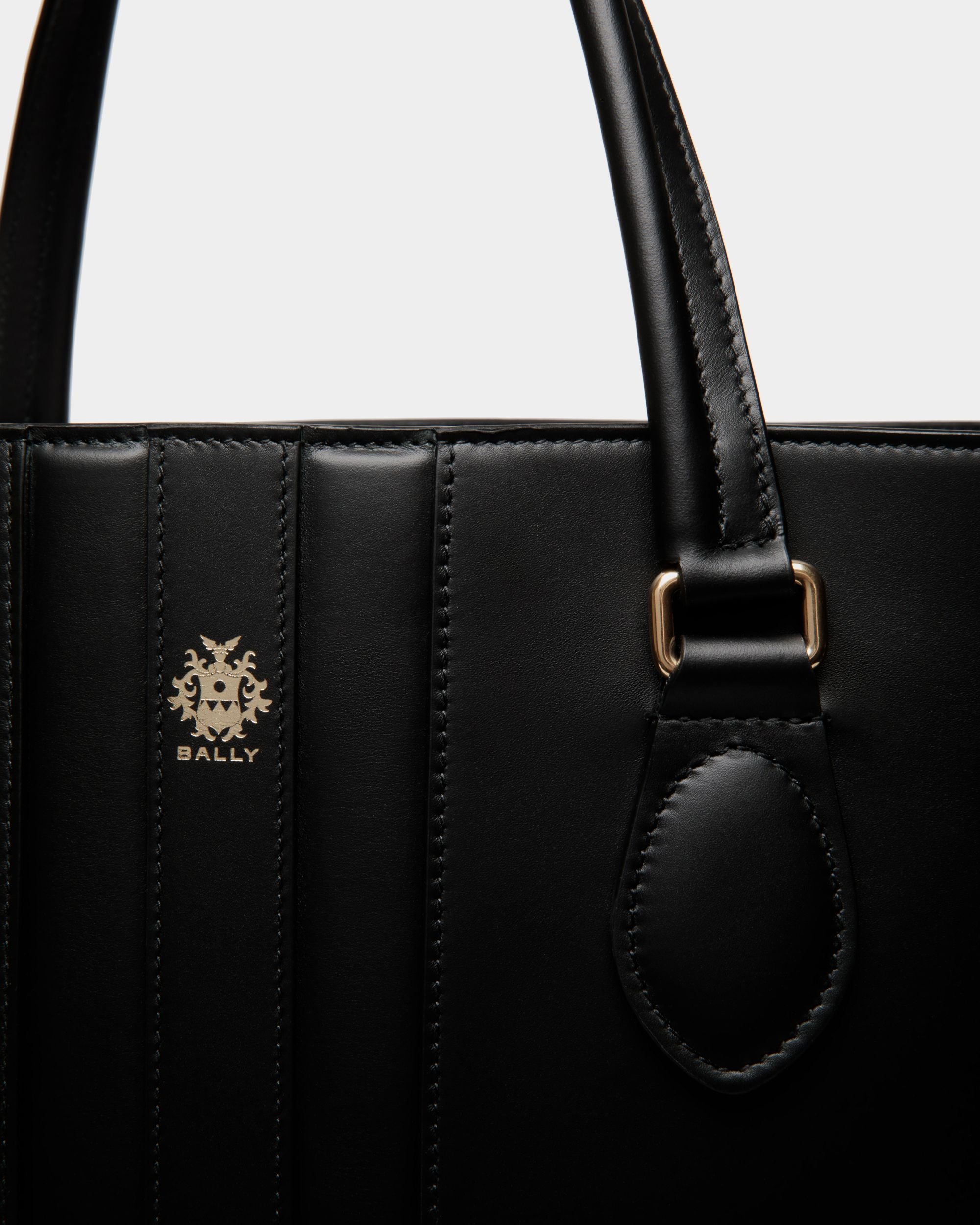 Beckett Tote In Black Leather - Hombre - Bally - 05