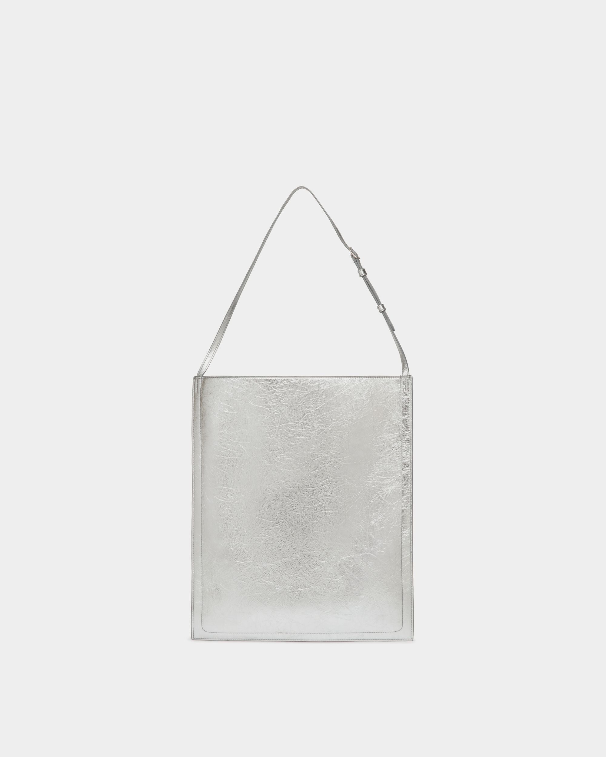 Beckett Tote Bag in Silver Leather - Hombre - Bally - 02