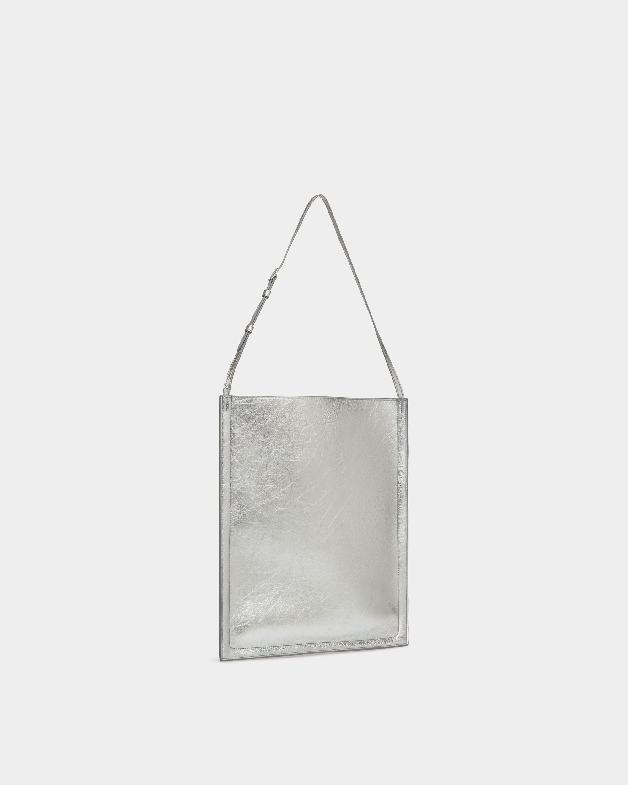 Beckett Tote Bag in Silver Leather - Hombre - Bally - 03