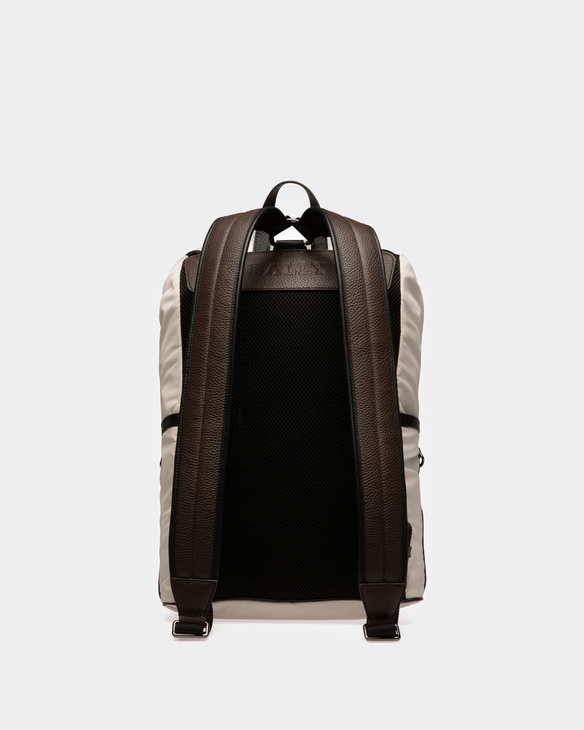 Bergmann Sac À Dos En Nylon Recyclé Blanc Poensiéreux - Homme - Bally - 03