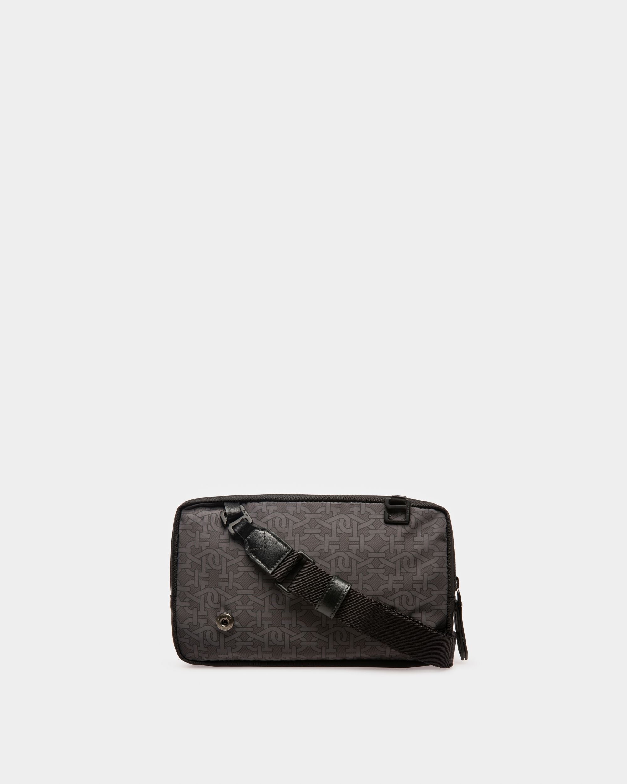 Mochila Plana Bally Escape De Tela Y Nailon En Negro Y Marrón - Hombre - Bally - 08