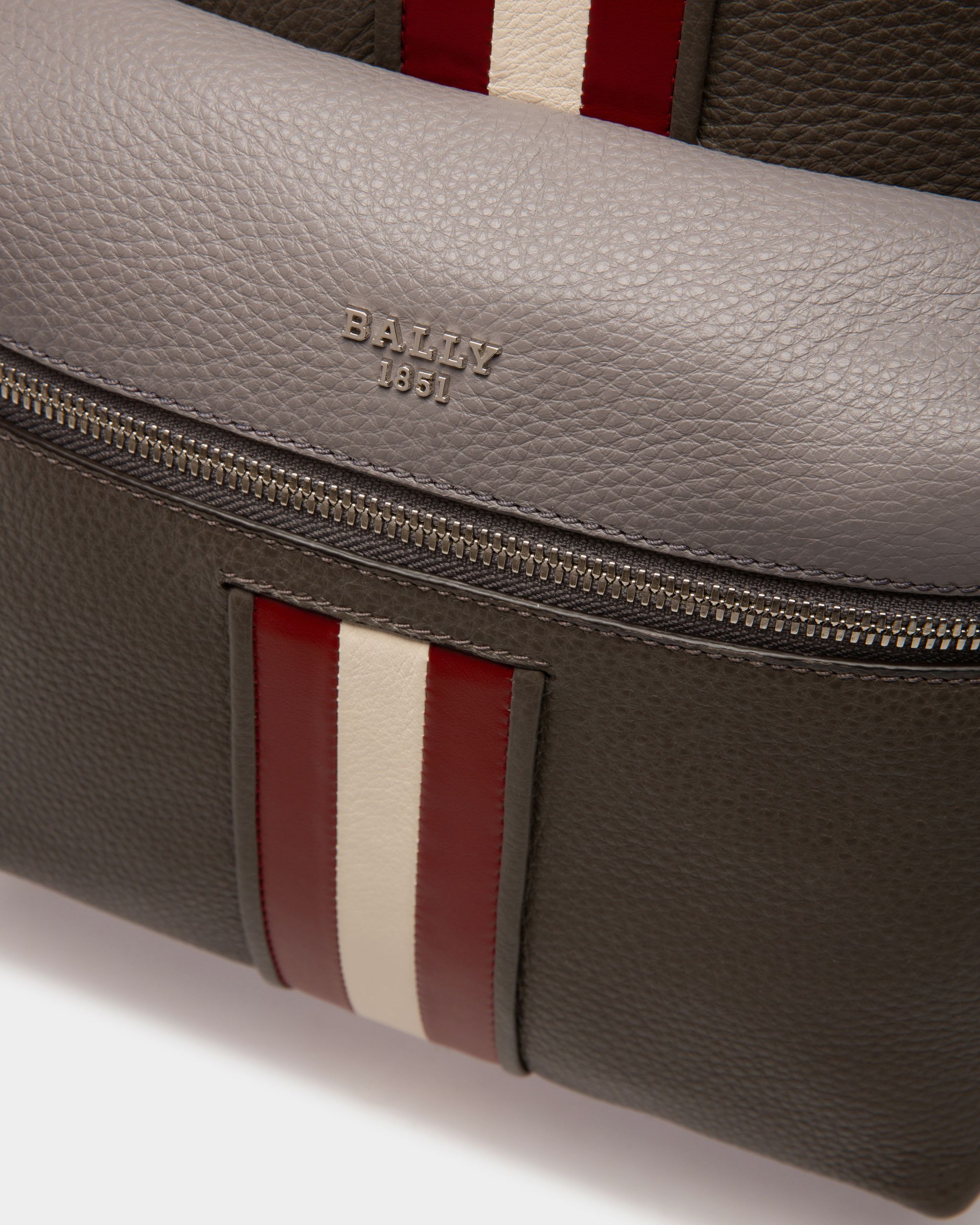 Harper Sac À Dos En Cuir Vert Militaire - Homme - Bally - 05