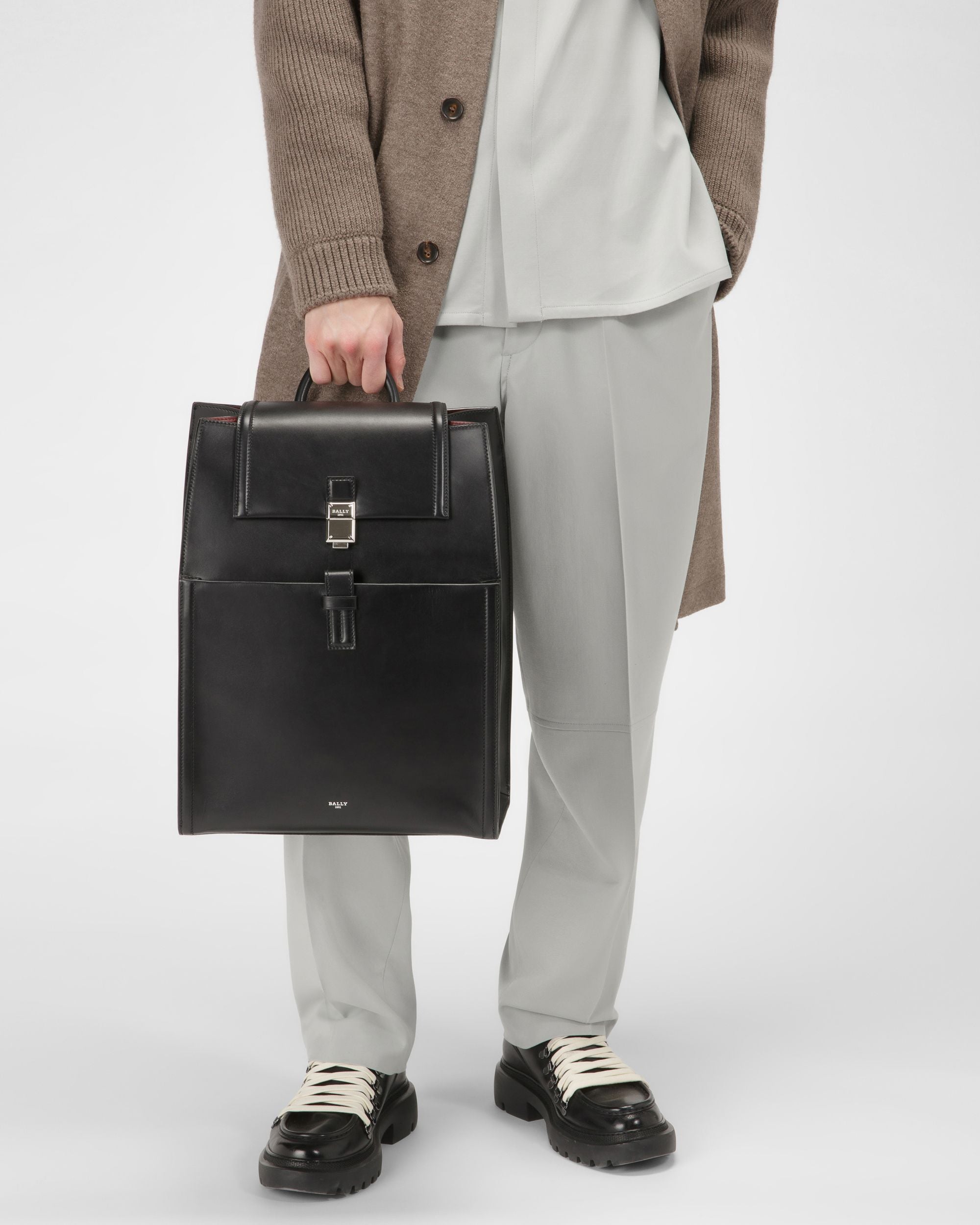 Shonny Sac À Dos En Cuir Noir - Homme - Bally - 05