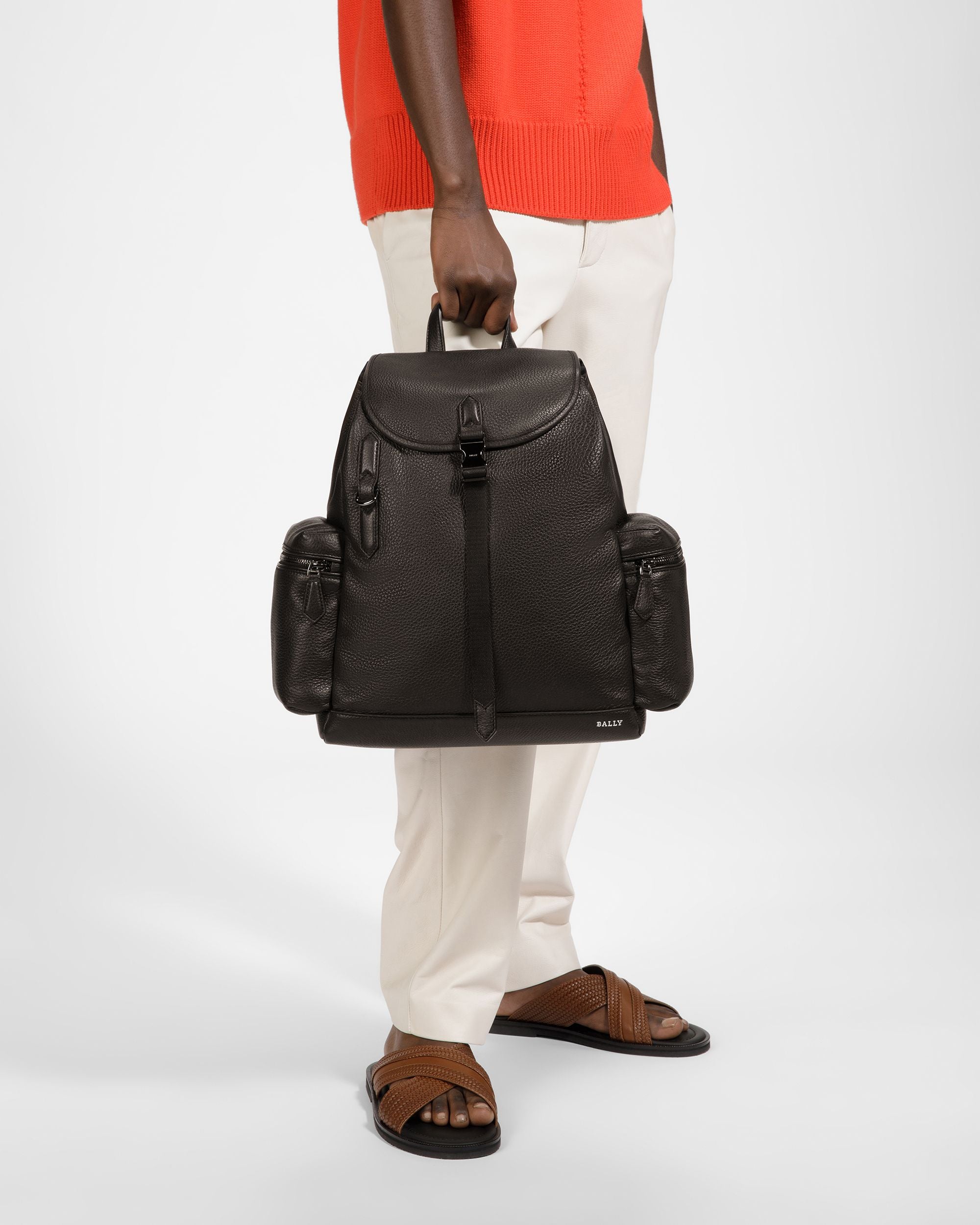 Cliford Lederrucksack In Schwarz - Herren - Bally - 02
