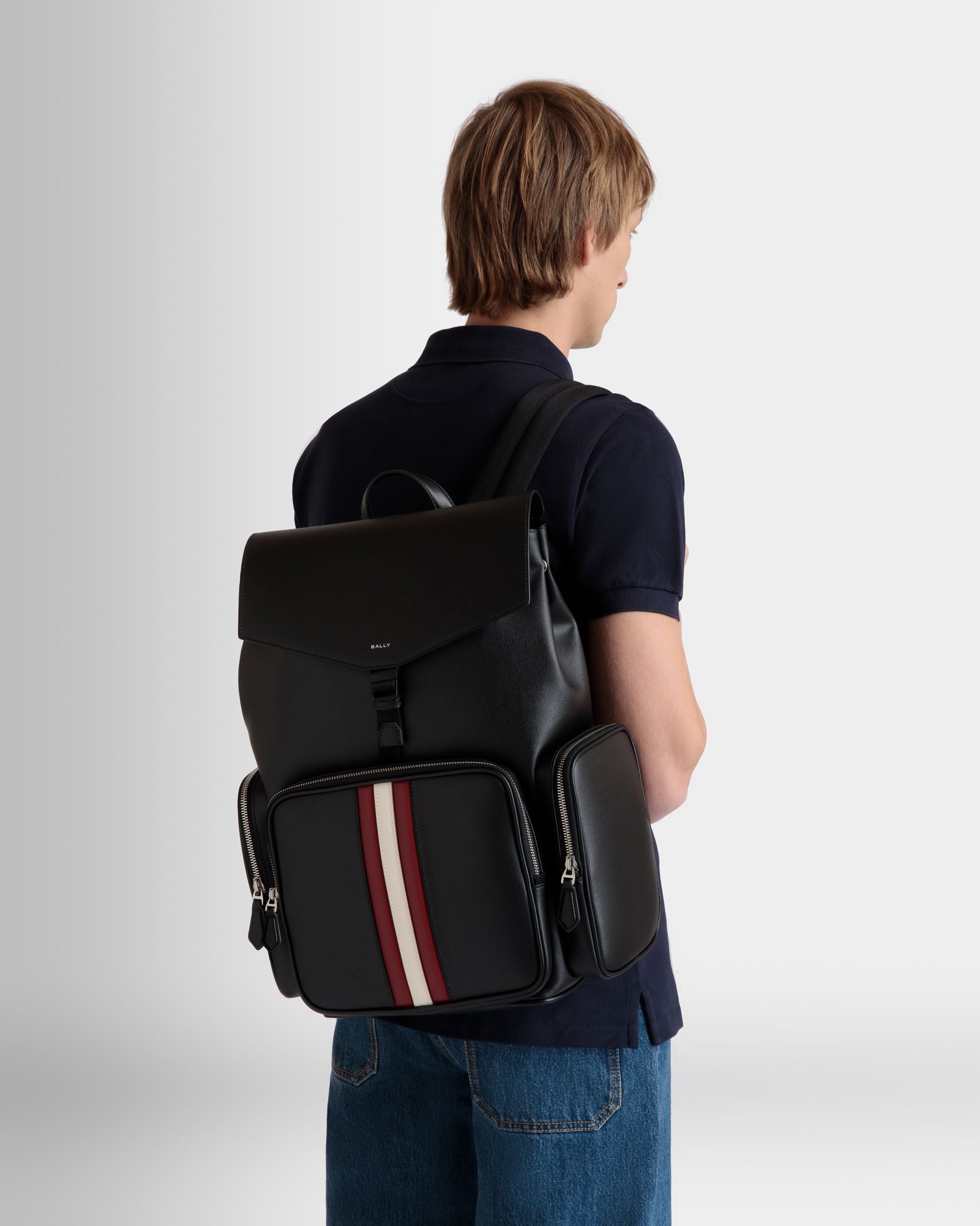 Mythos Rucksack Aus Recyceltem Leder In Schwarz - Herren - Bally - 02