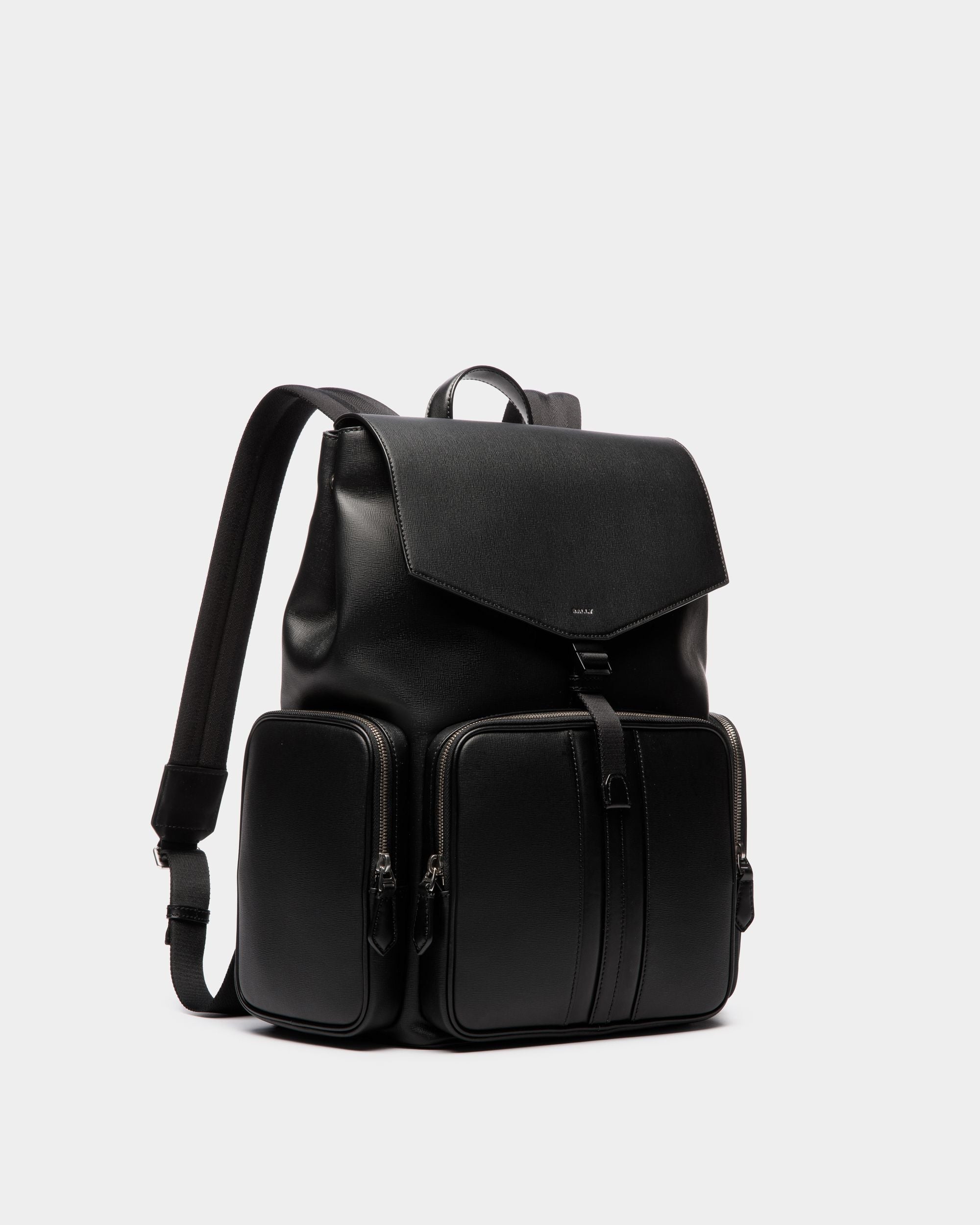Sac À Dos Mythos En Cuir Recyclé Noir - Homme - Bally - 03