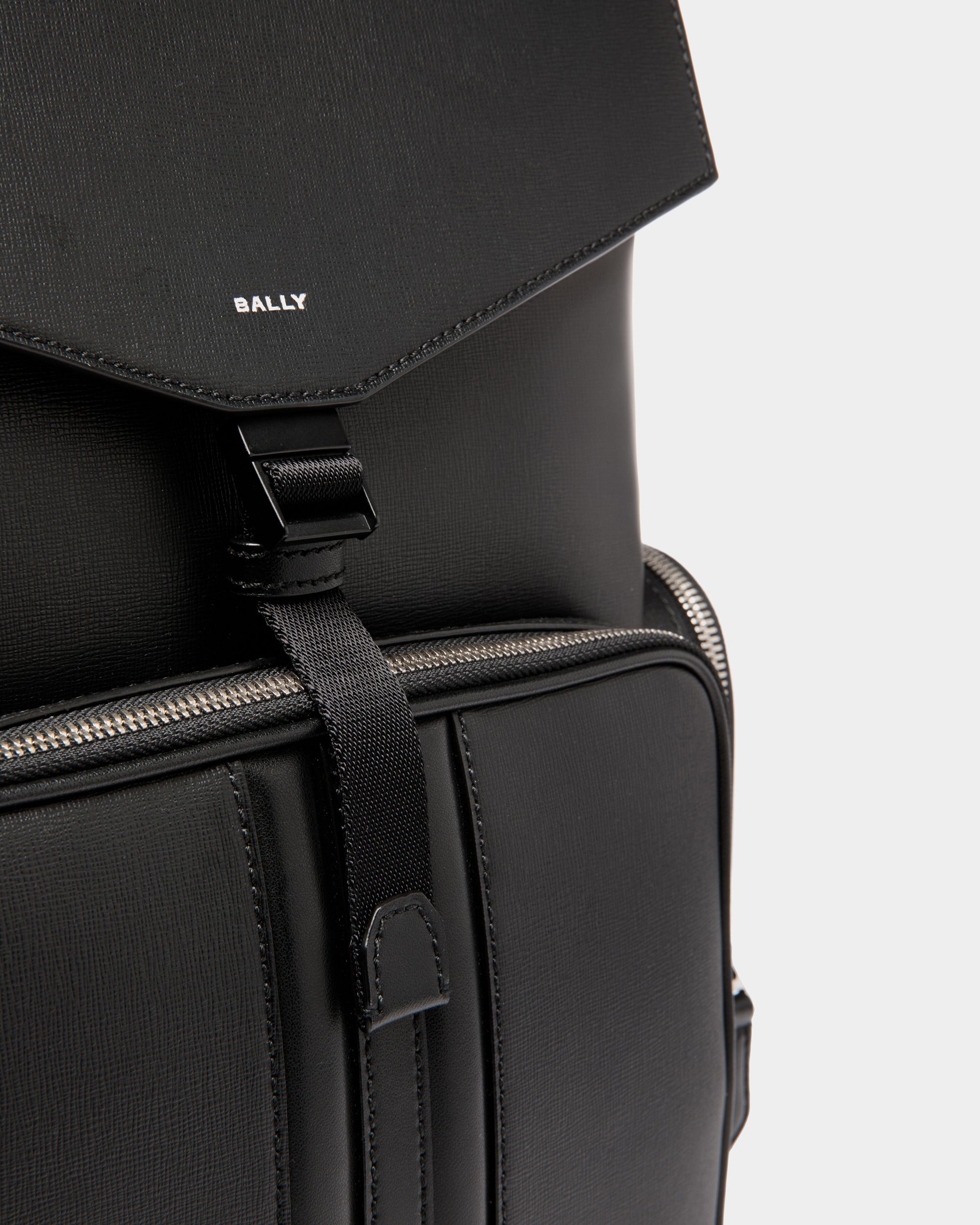Sac À Dos Mythos En Cuir Recyclé Noir - Homme - Bally - 04