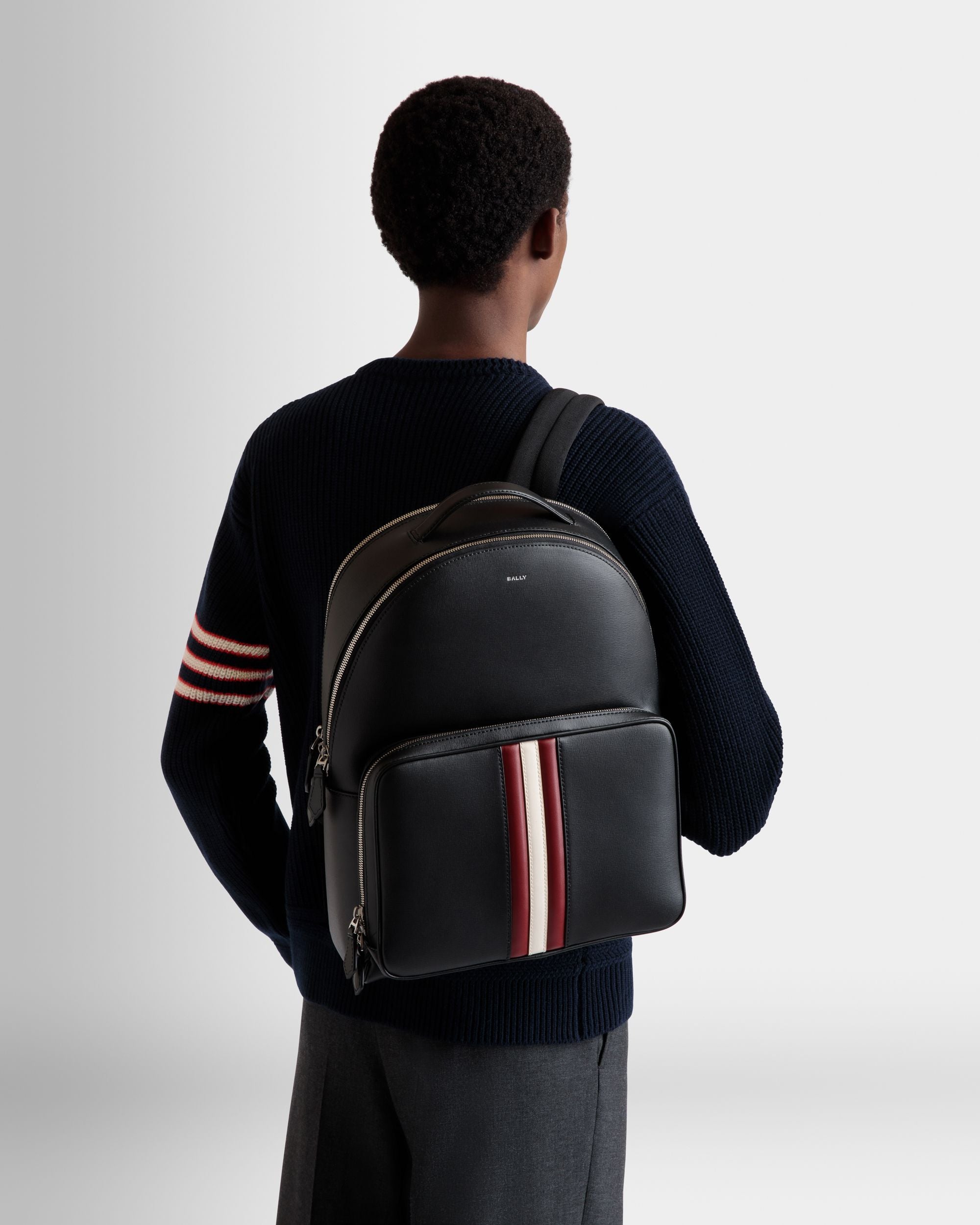 Mythos Rucksack Aus Recyceltem Leder In Schwarz - Herren - Bally - 02