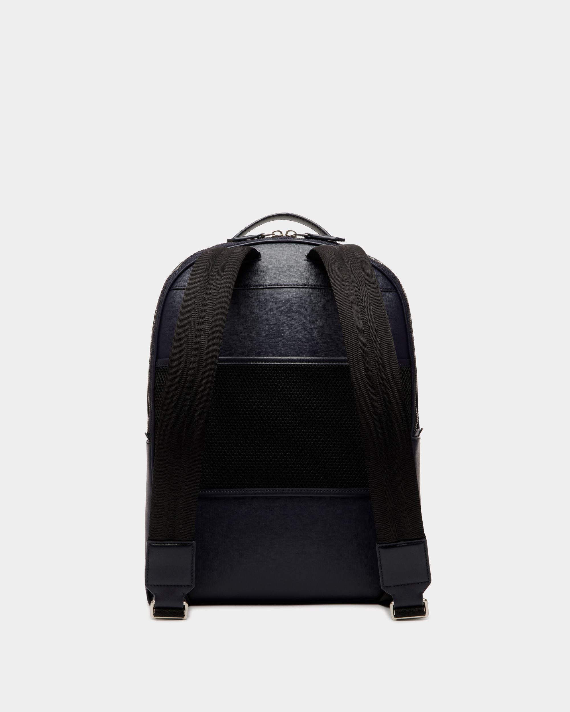 Sac À Dos Mythos En Cuir Recyclé Navy Blue - Homme - Bally - 03