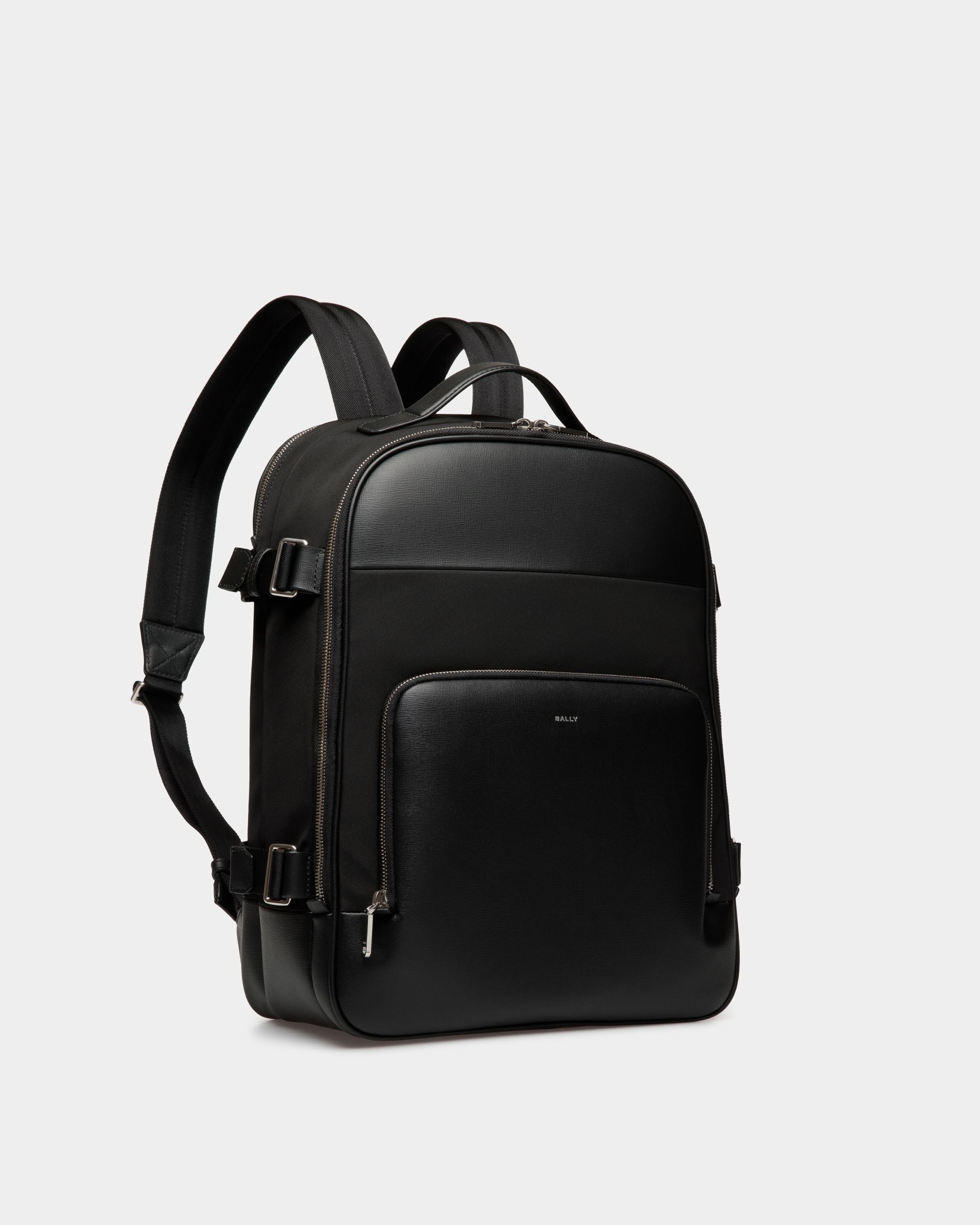 Sac À Dos Vogel En Nylon Et Cuir Recyclé Noirs - Homme - Bally - 03