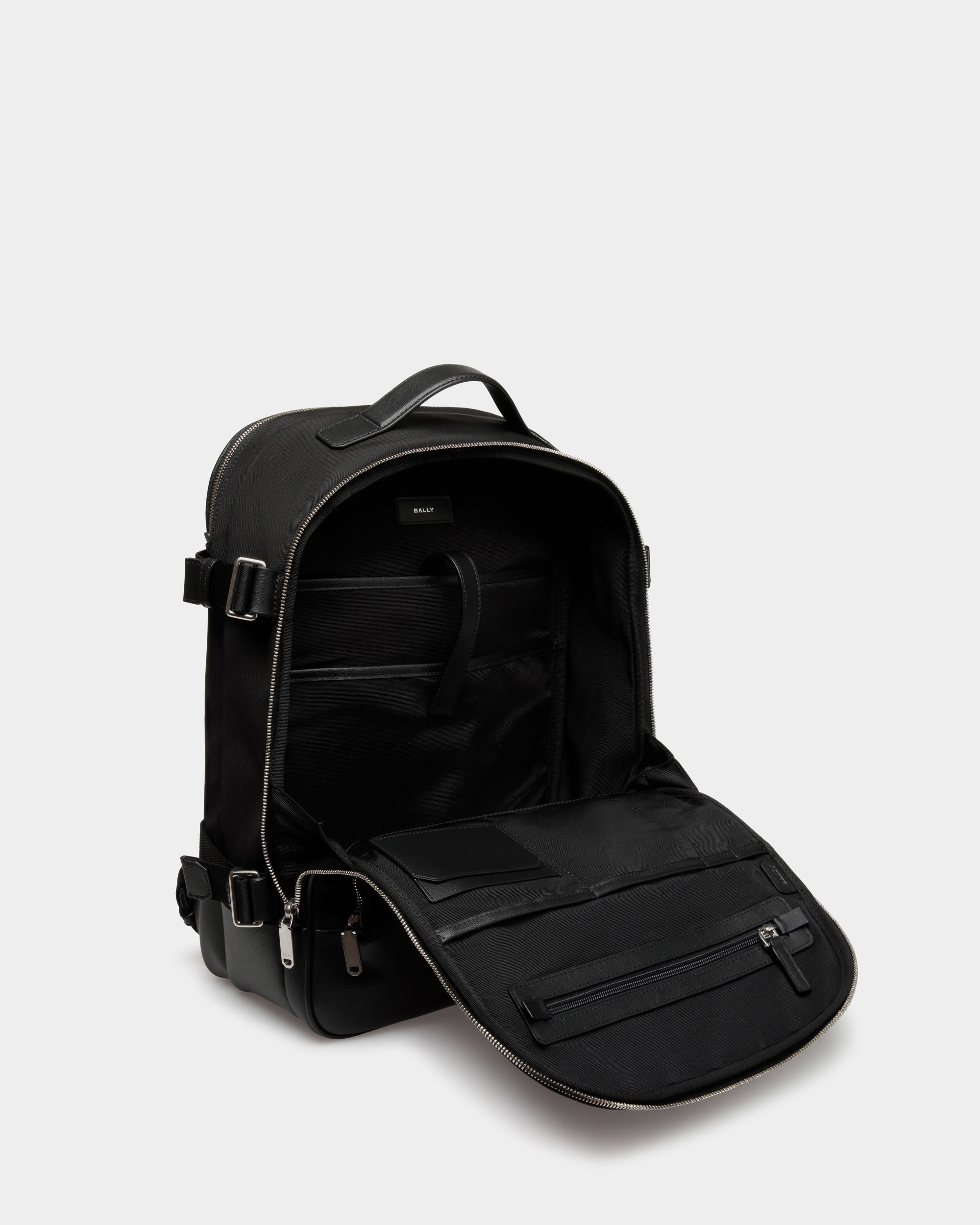 Sac À Dos Vogel En Nylon Et Cuir Recyclé Noirs - Homme - Bally - 04